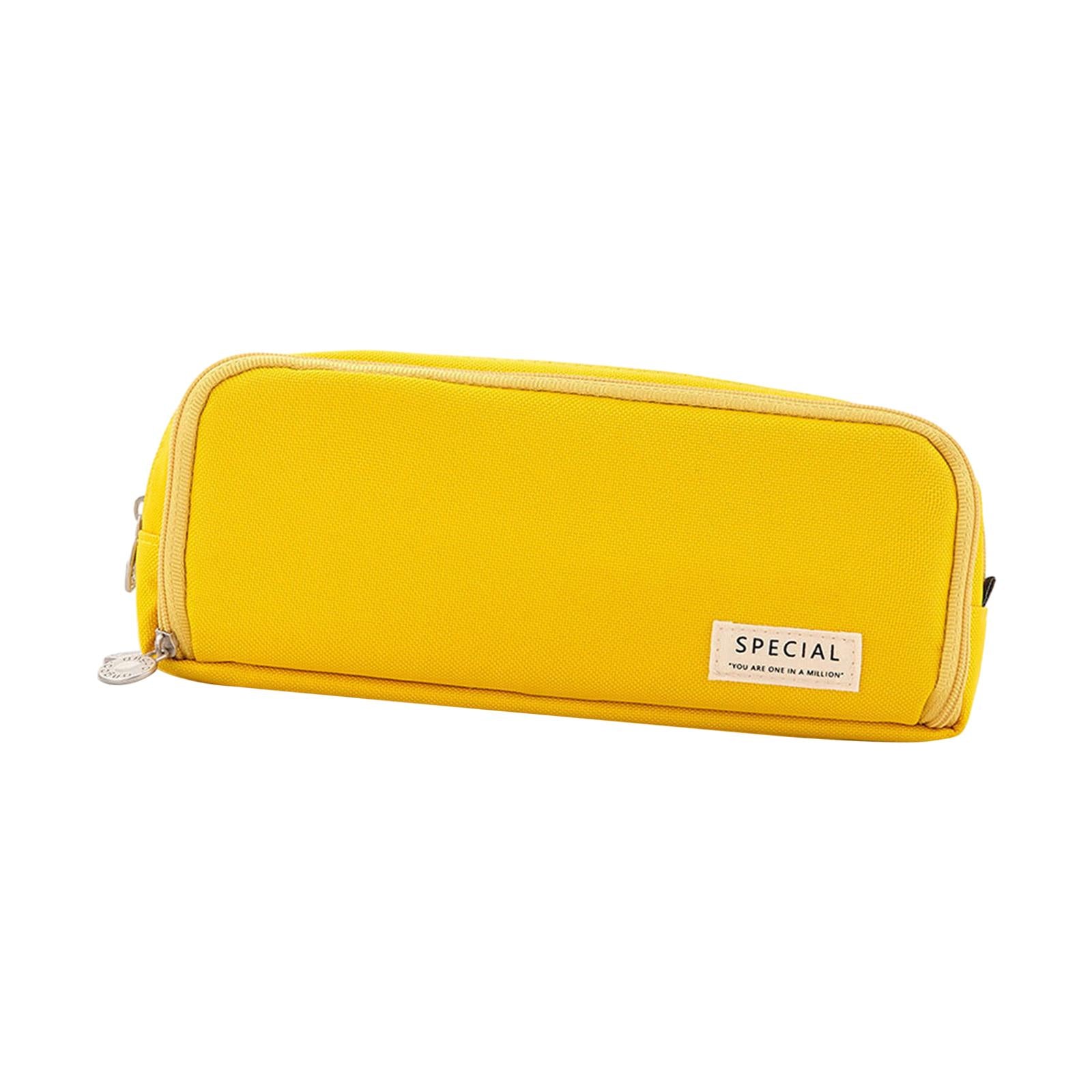 Pen Pouch Children Storage Portable School Kids Pencil Case Gift Yellow