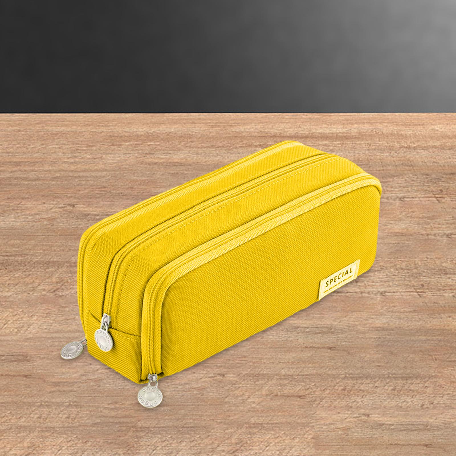 Pen Pouch Children Storage Portable School Kids Pencil Case Gift Yellow