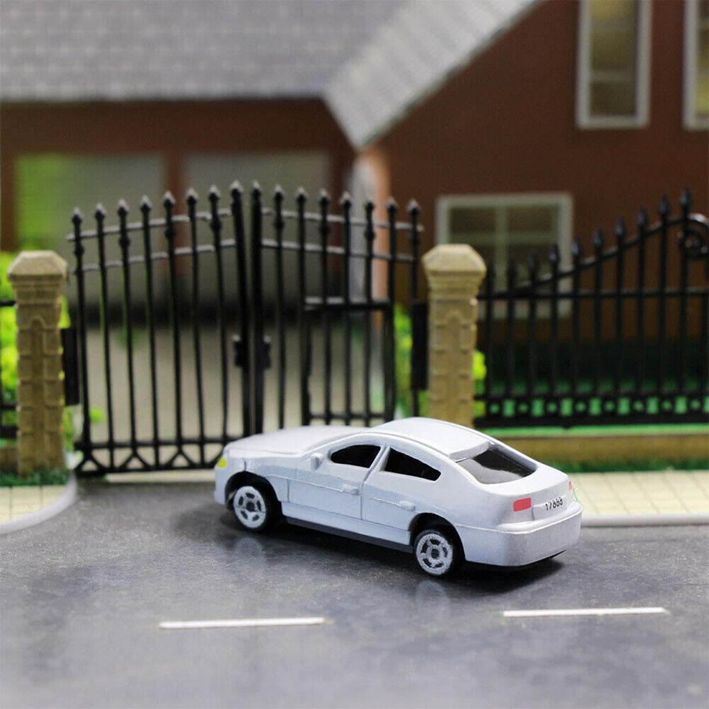2x5Pcs Mini Scale Model Car 1:87 Trains Landscape Building Diorama Decoration