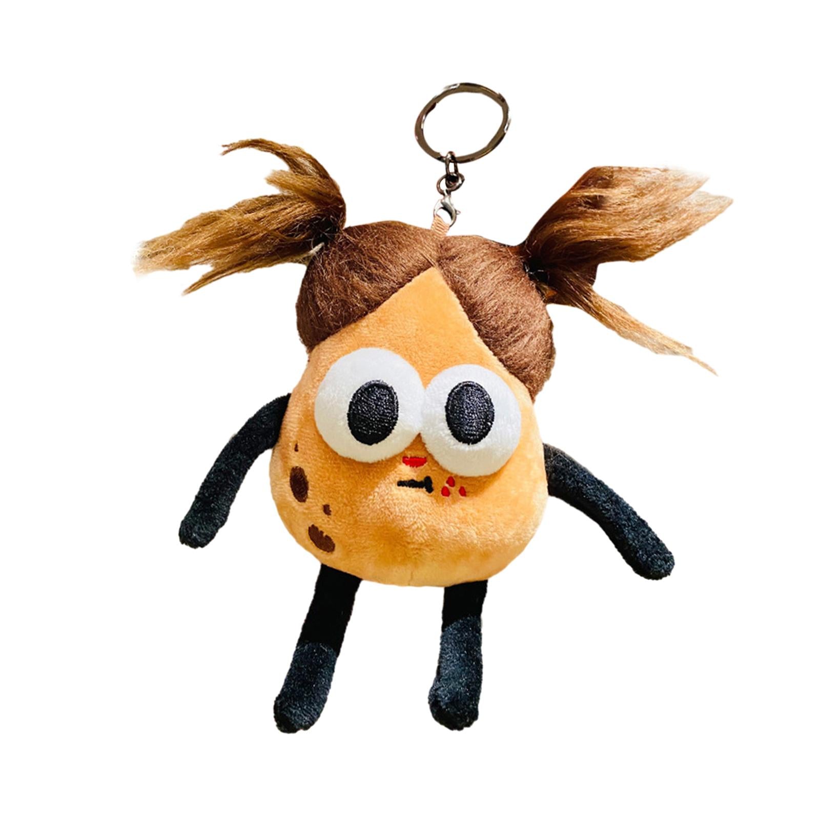 Plush Doll Keychain Stuffed Animal Key Pendant for Graduation Backpack Purse Style A