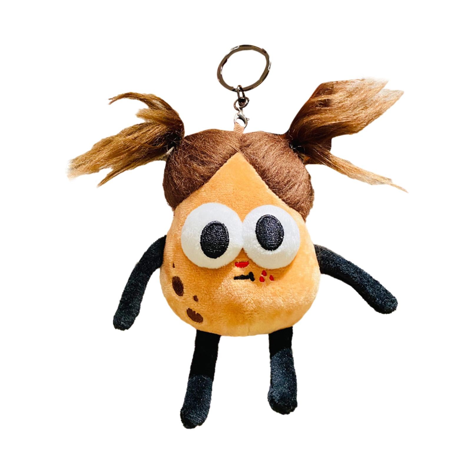 Plush Doll Keychain Stuffed Animal Key Pendant for Graduation Backpack Purse Style A