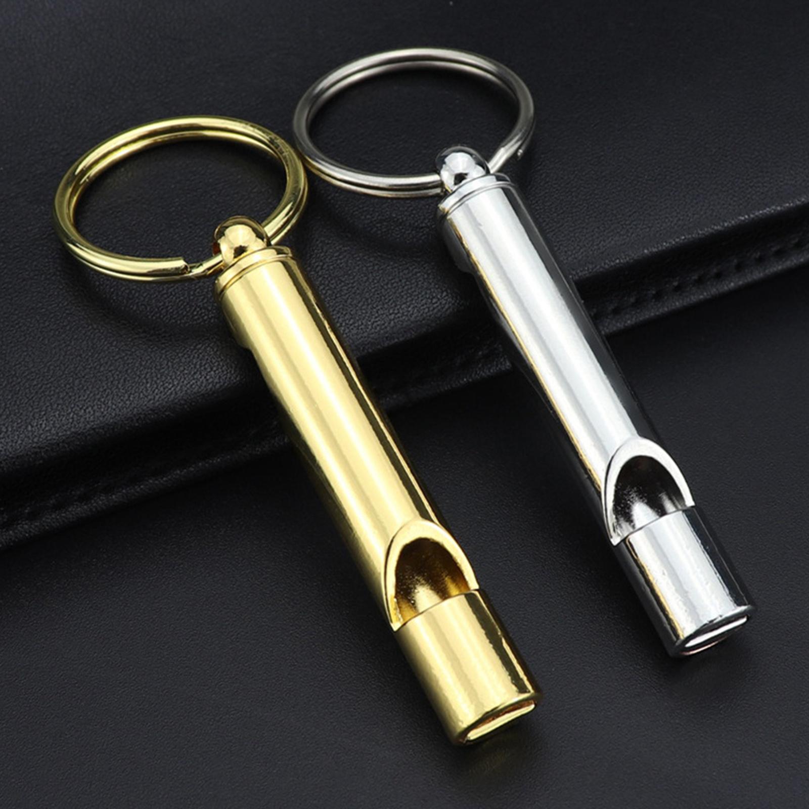 4xWhistle Bottle Opener Keychain Opener Zinc Alloy for Boating Kitchen Hunting Gold