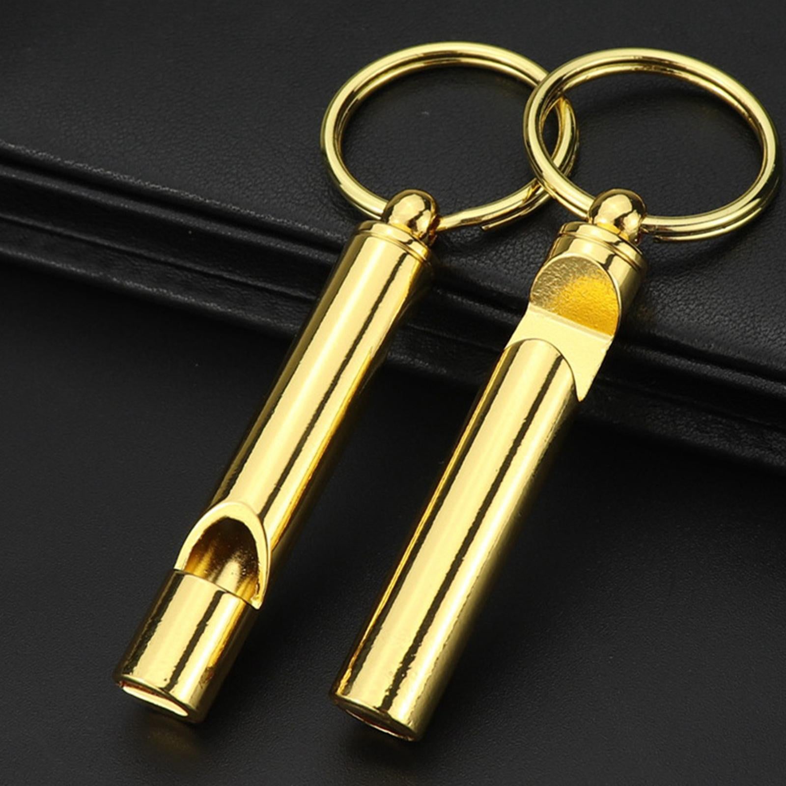 3xWhistle Bottle Opener Keychain Opener Zinc Alloy for Boating Kitchen Hunting Gold