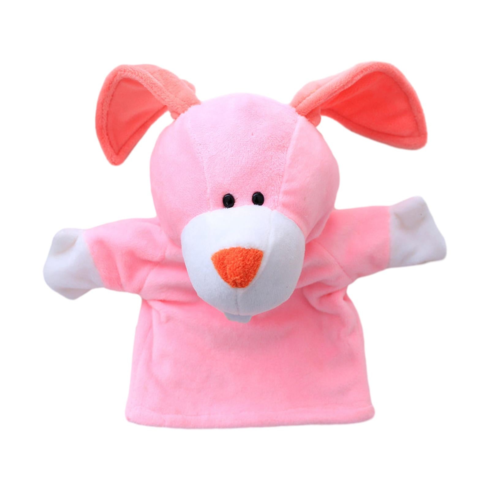 Soft Hand Puppet Movable Open Mouth Kids Gifts Storytelling Model Figure Toy Rabbit