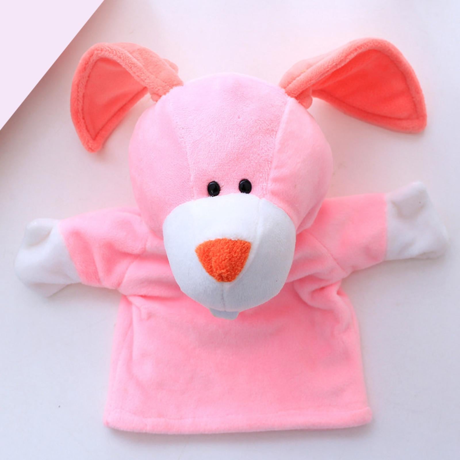 Soft Hand Puppet Movable Open Mouth Kids Gifts Storytelling Model Figure Toy Rabbit