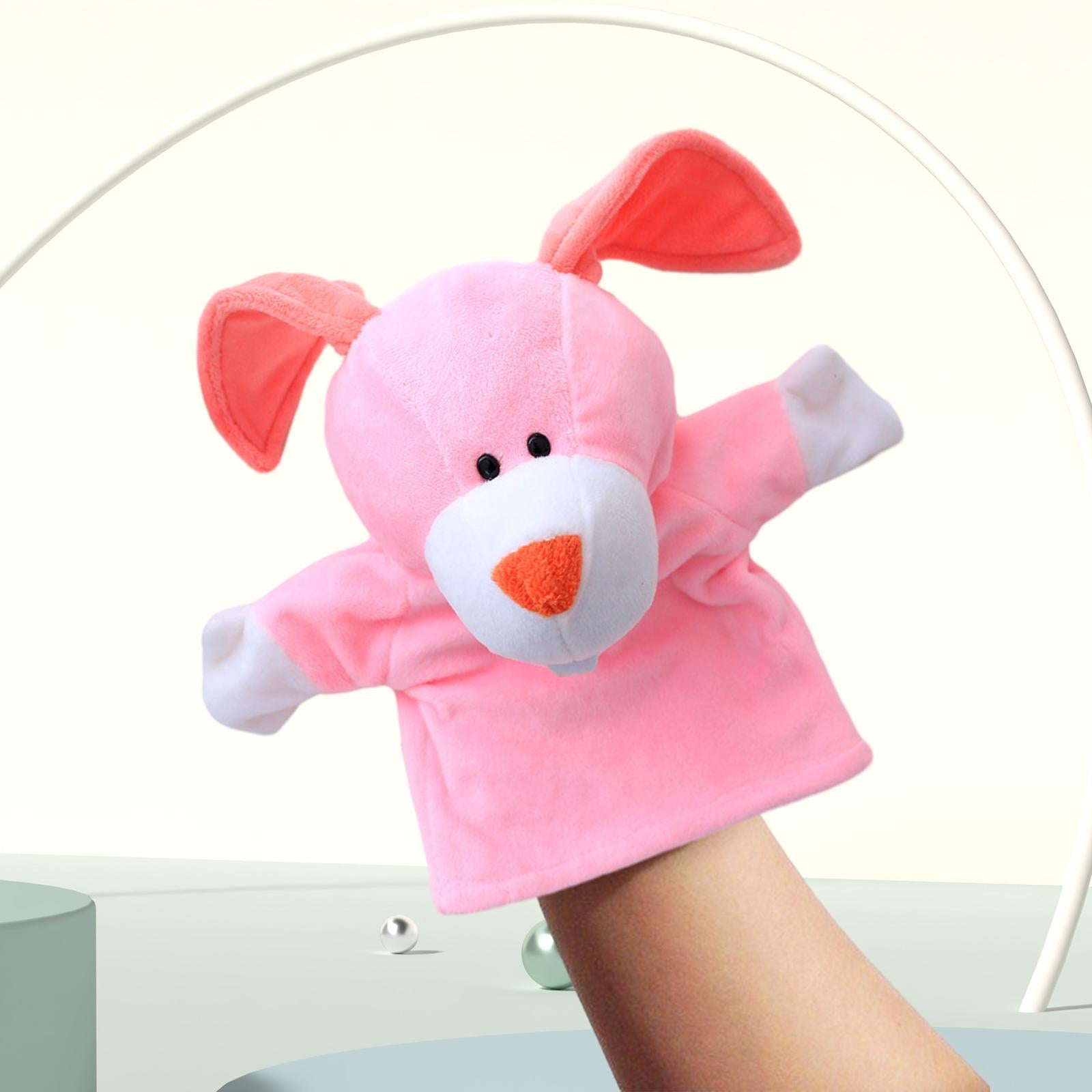Soft Hand Puppet Movable Open Mouth Kids Gifts Storytelling Model Figure Toy Rabbit