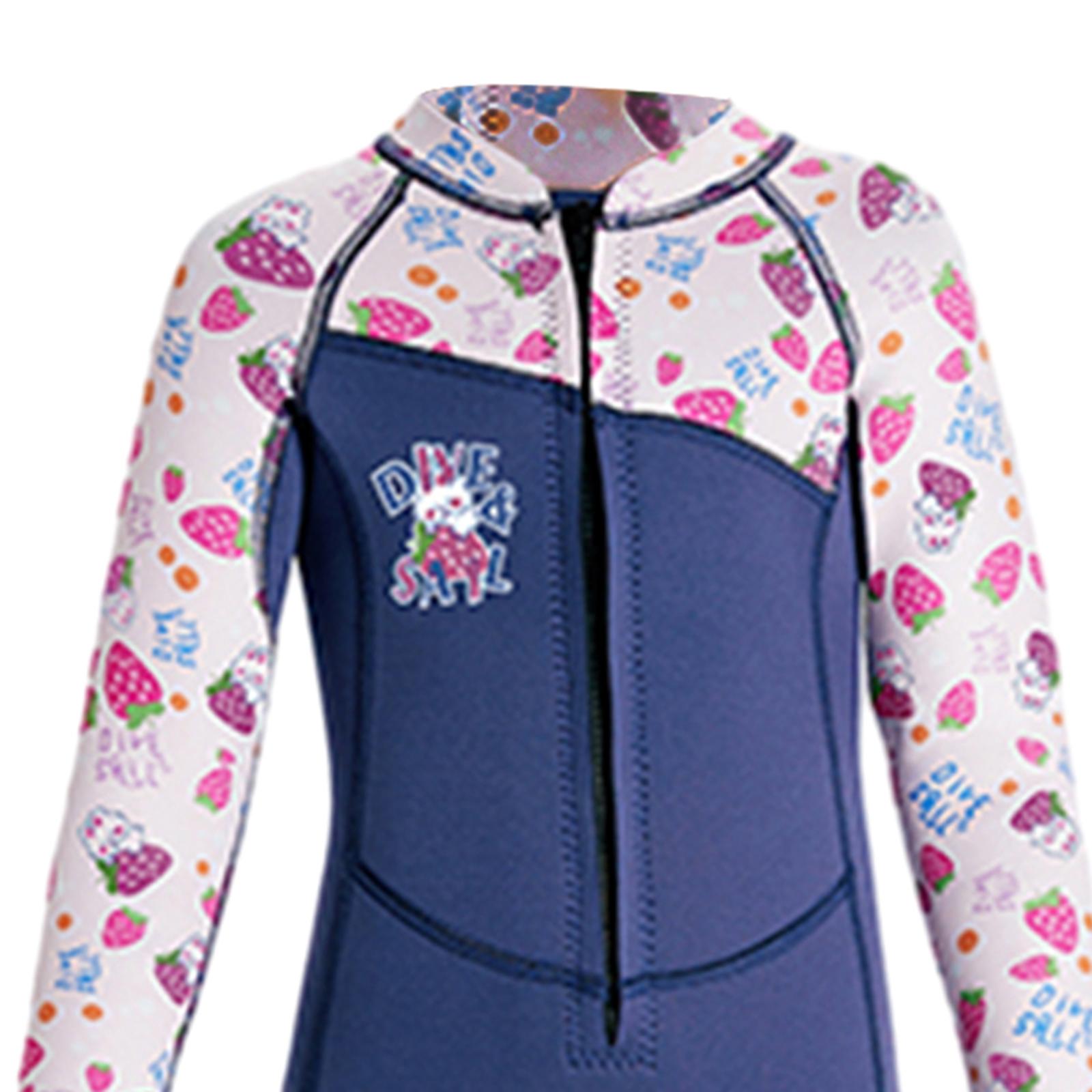 Neoprene Kids Wetsuit Keep Warm Durable Body Swim suits for Canoeing Summer Kayaking Blue M