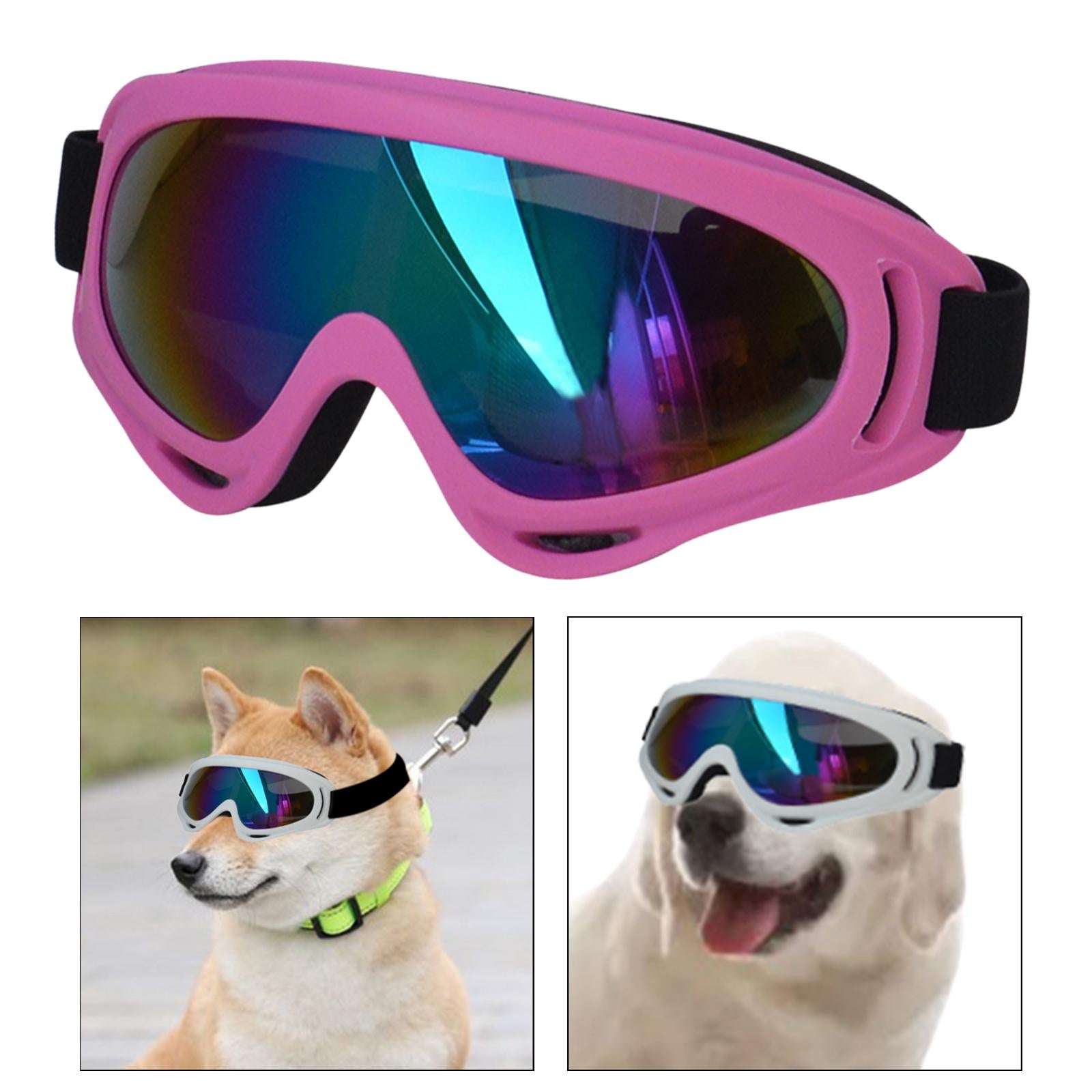 Dog Glasses with Adjustable Strap Windproof Sun Glasses Eye Wear Pet Glasses Pink