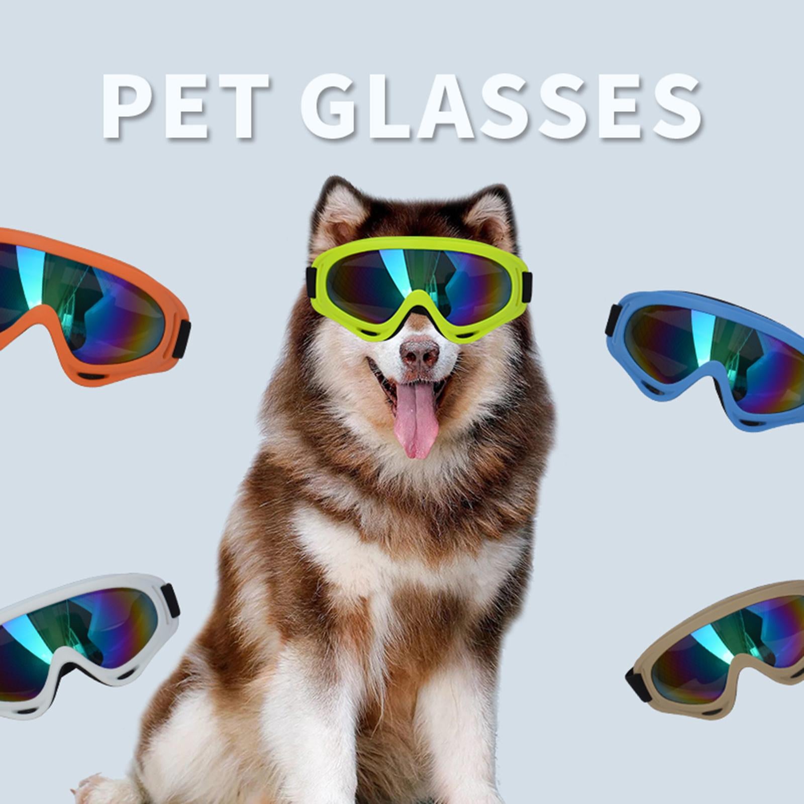 Dog Glasses with Adjustable Strap Windproof Sun Glasses Eye Wear Pet Glasses Black
