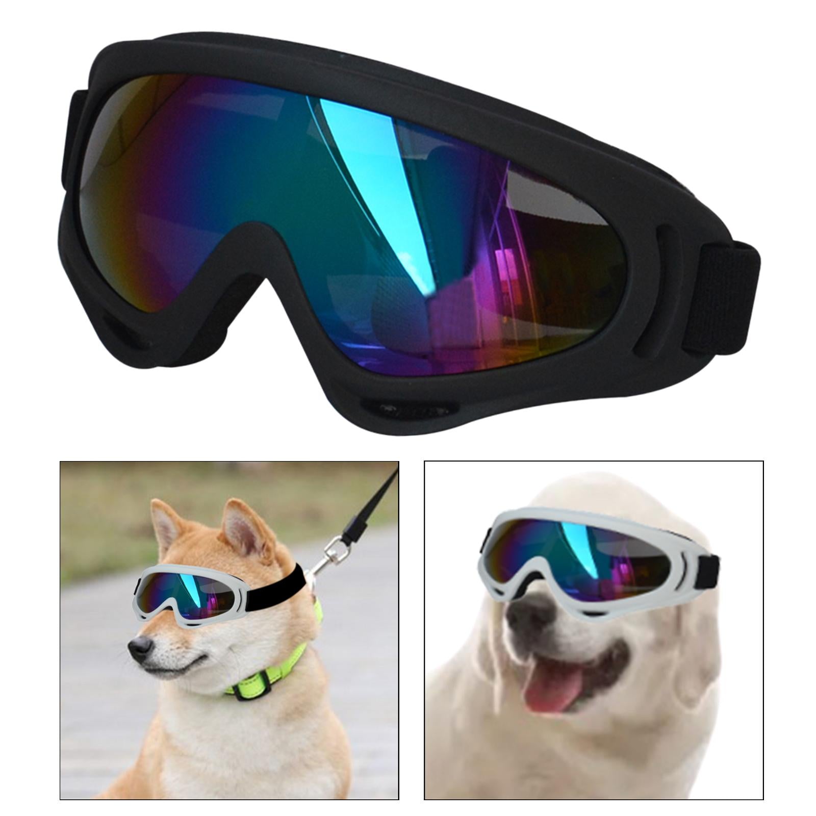 Dog Glasses with Adjustable Strap Windproof Sun Glasses Eye Wear Pet Glasses Black