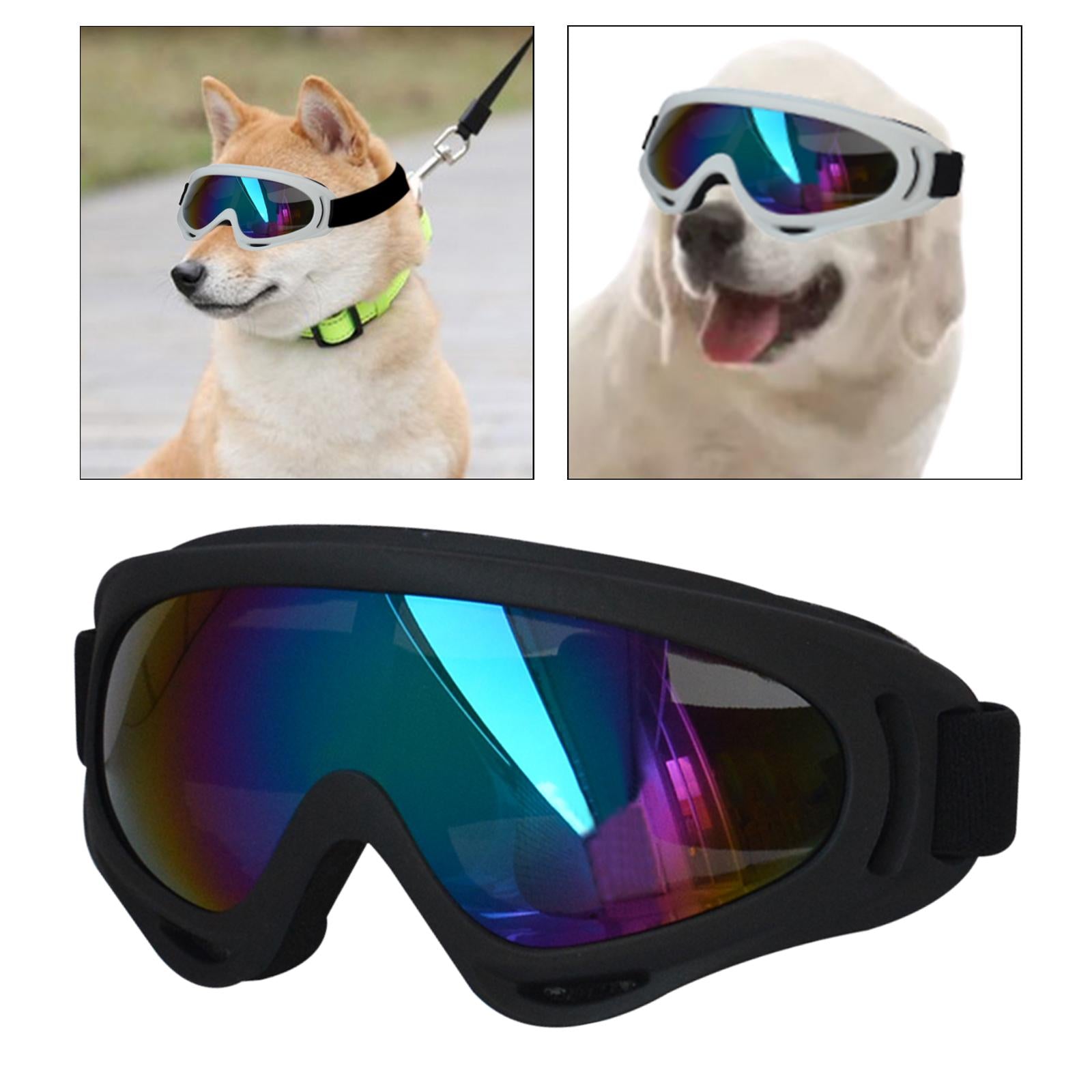 Dog Glasses with Adjustable Strap Windproof Sun Glasses Eye Wear Pet Glasses Black