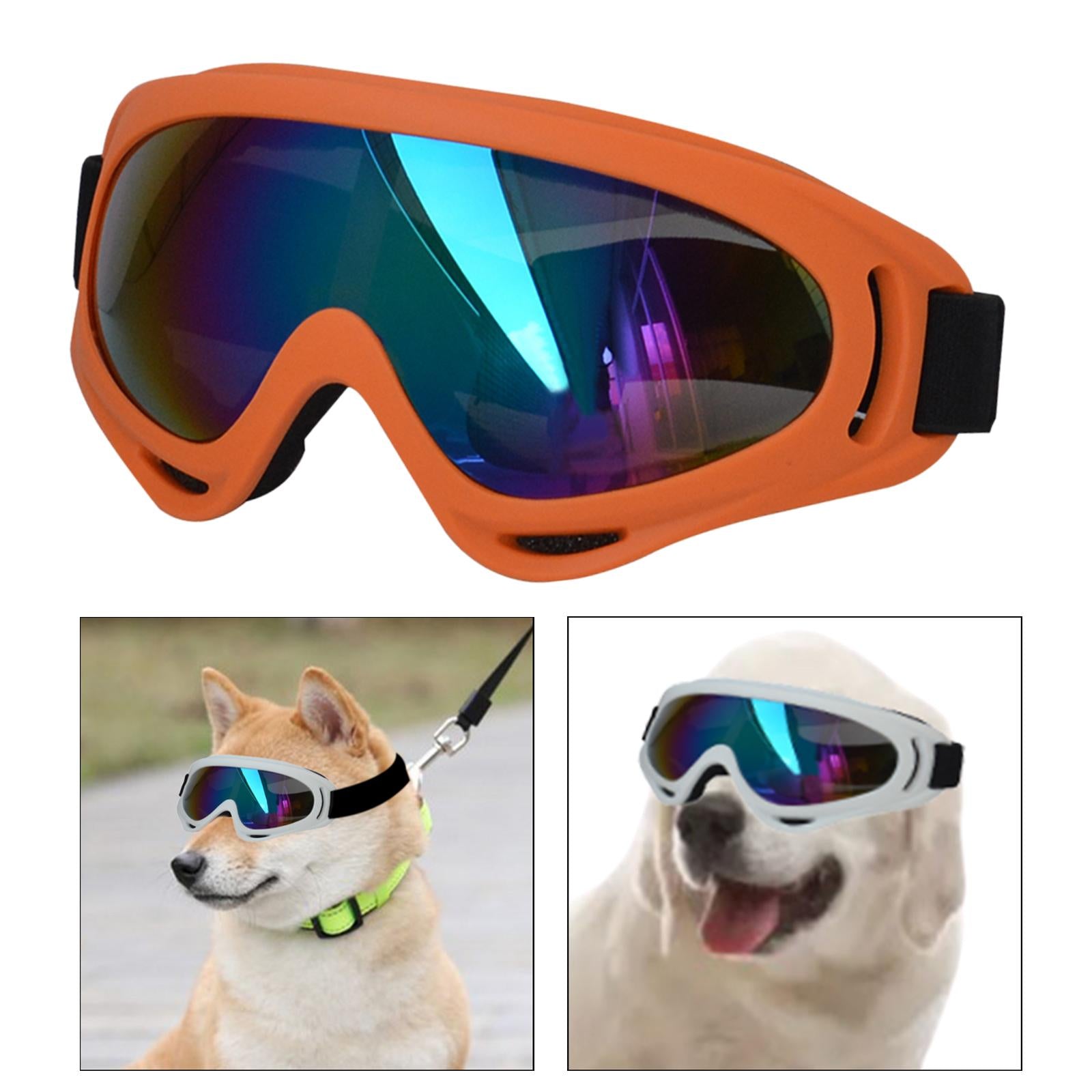 Dog Glasses with Adjustable Strap Windproof Sun Glasses Eye Wear Pet Glasses Orange
