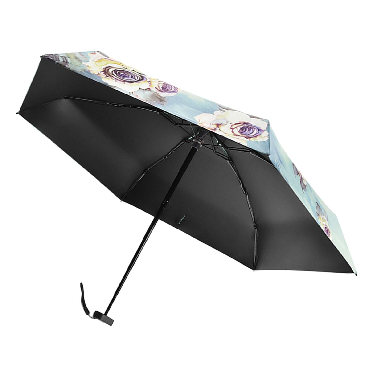 Mini Umbrella Creative Waterproof Rain Umbrella for Backpacking Outdoor Travel Light green