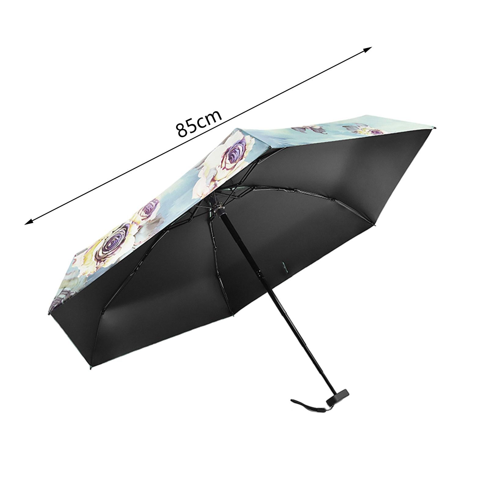 Mini Umbrella Creative Waterproof Rain Umbrella for Backpacking Outdoor Travel Light green