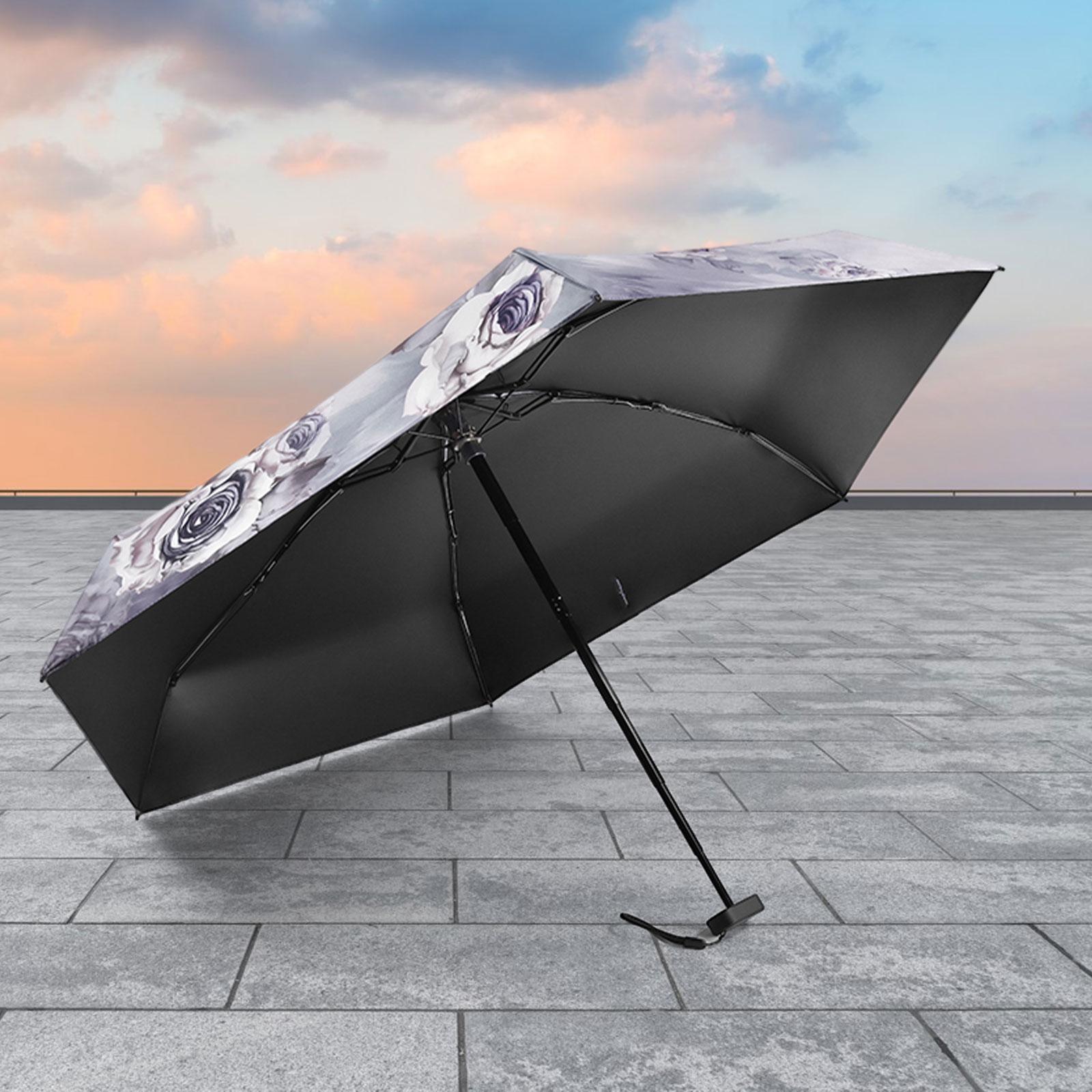 Mini Umbrella Creative Waterproof Rain Umbrella for Backpacking Outdoor Travel Deep gray