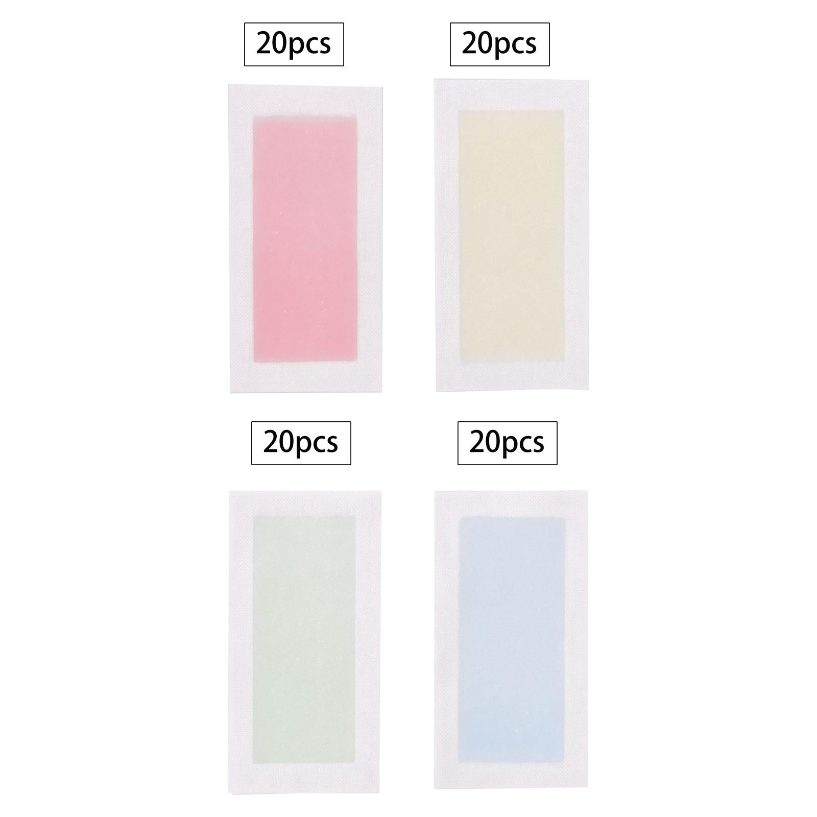 20x Wax Strips Disposable All Skin Types Gentle for Legs Underarms Arms pink