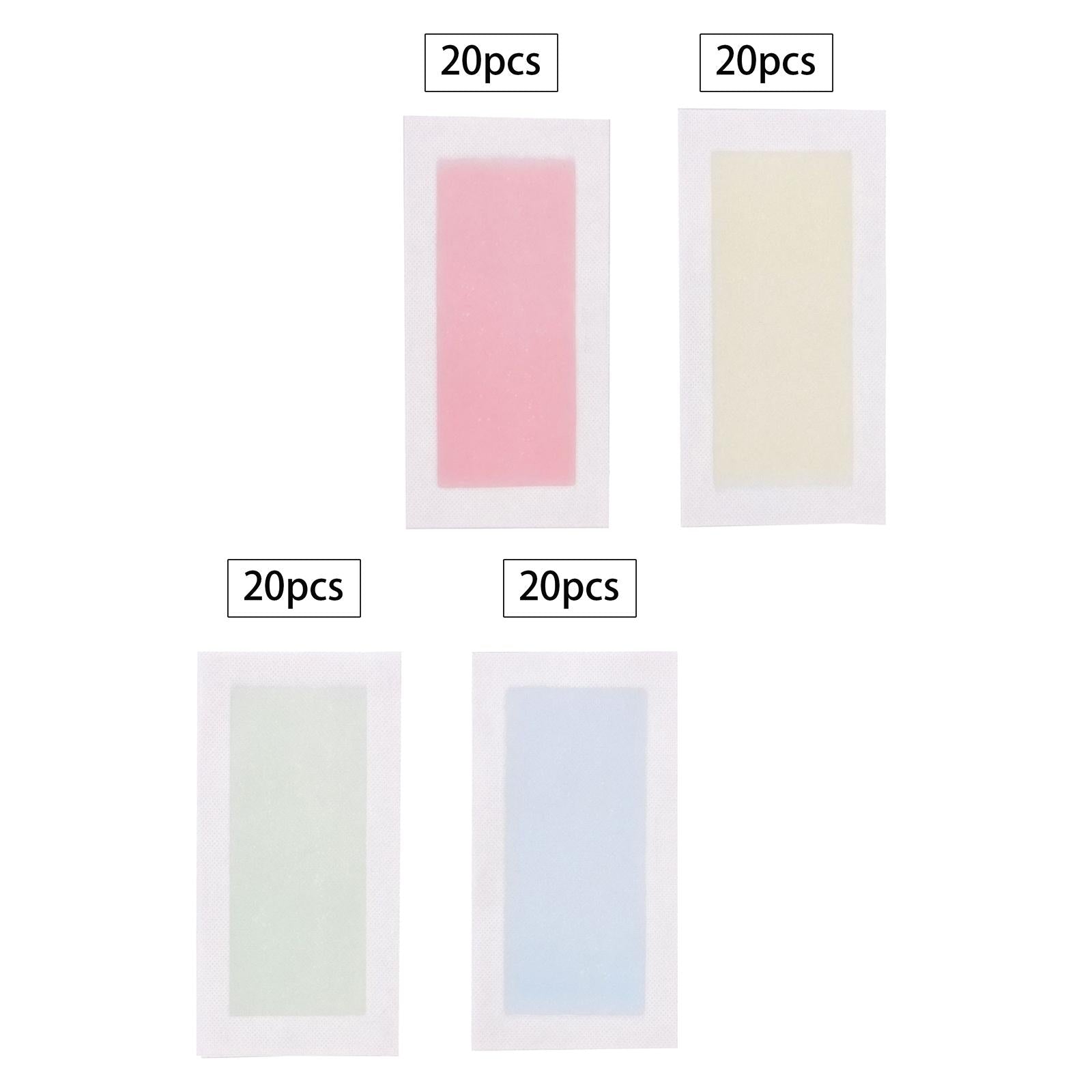 20x Wax Strips Disposable All Skin Types Gentle for Legs Underarms Arms pink