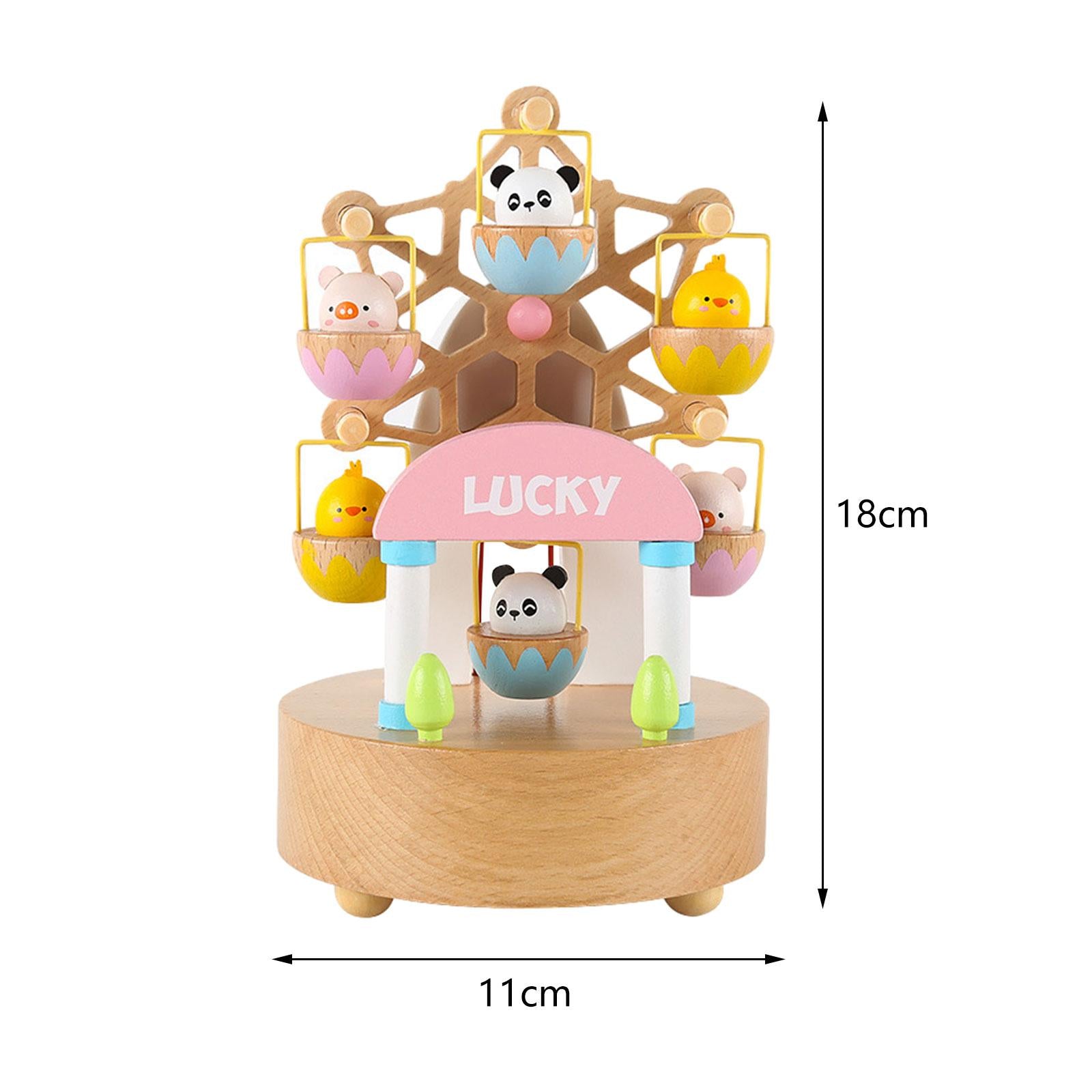 Wind up Musical Box Compact Home Bedroom Decor Play Melody Cute for Wife Girl Family