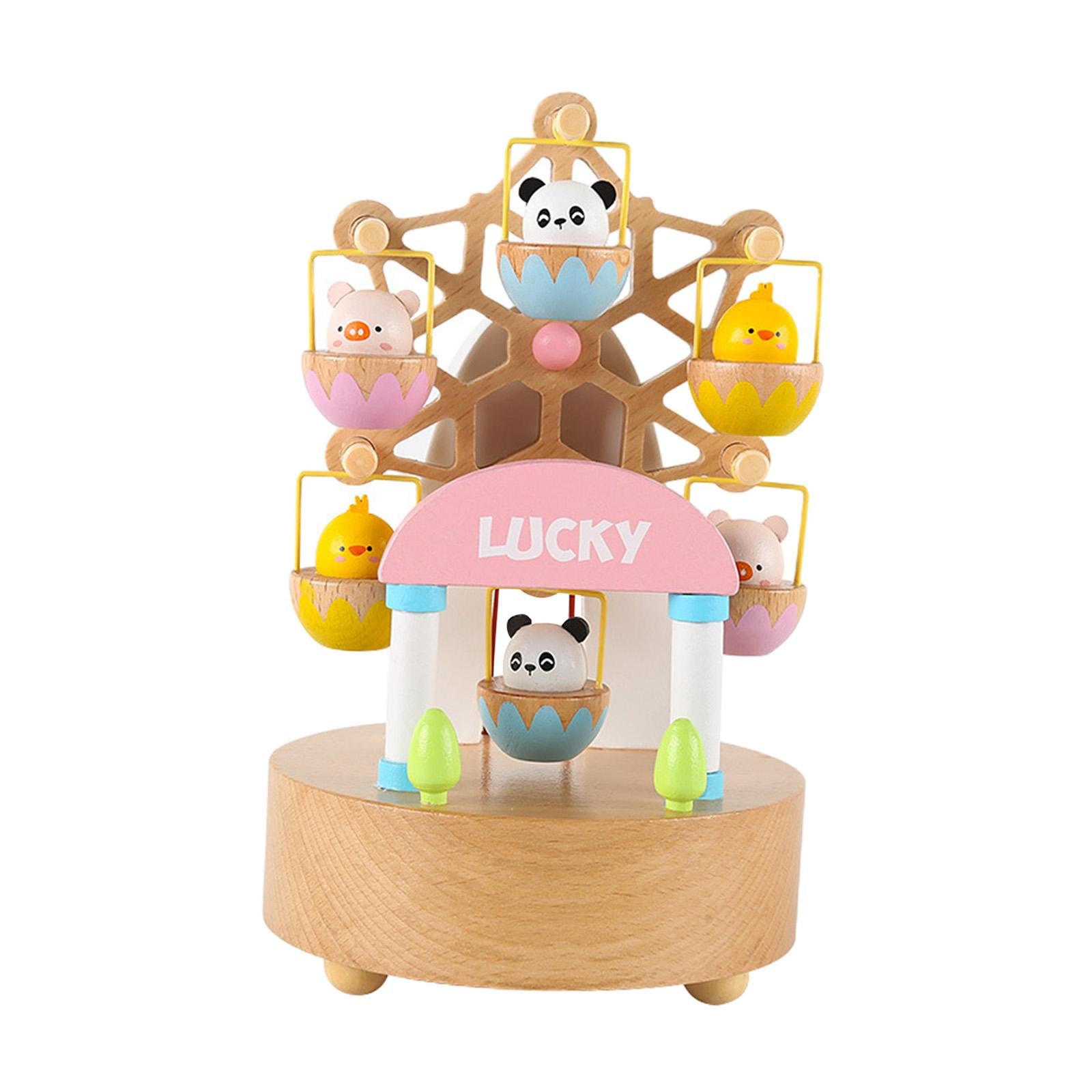 Wind up Musical Box Compact Home Bedroom Decor Play Melody Cute for Wife Girl Family