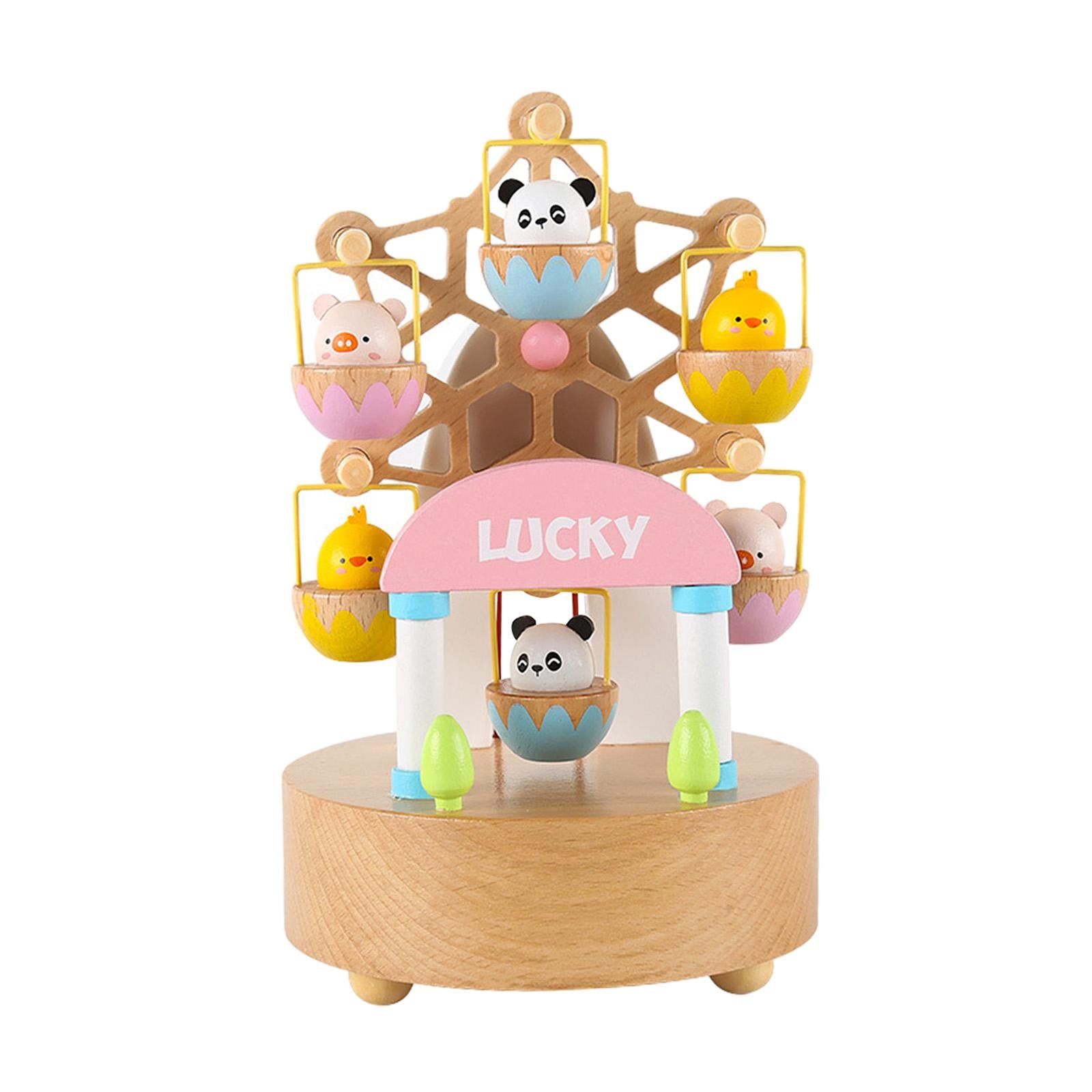 Wind up Musical Box Compact Home Bedroom Decor Play Melody Cute for Wife Girl Family