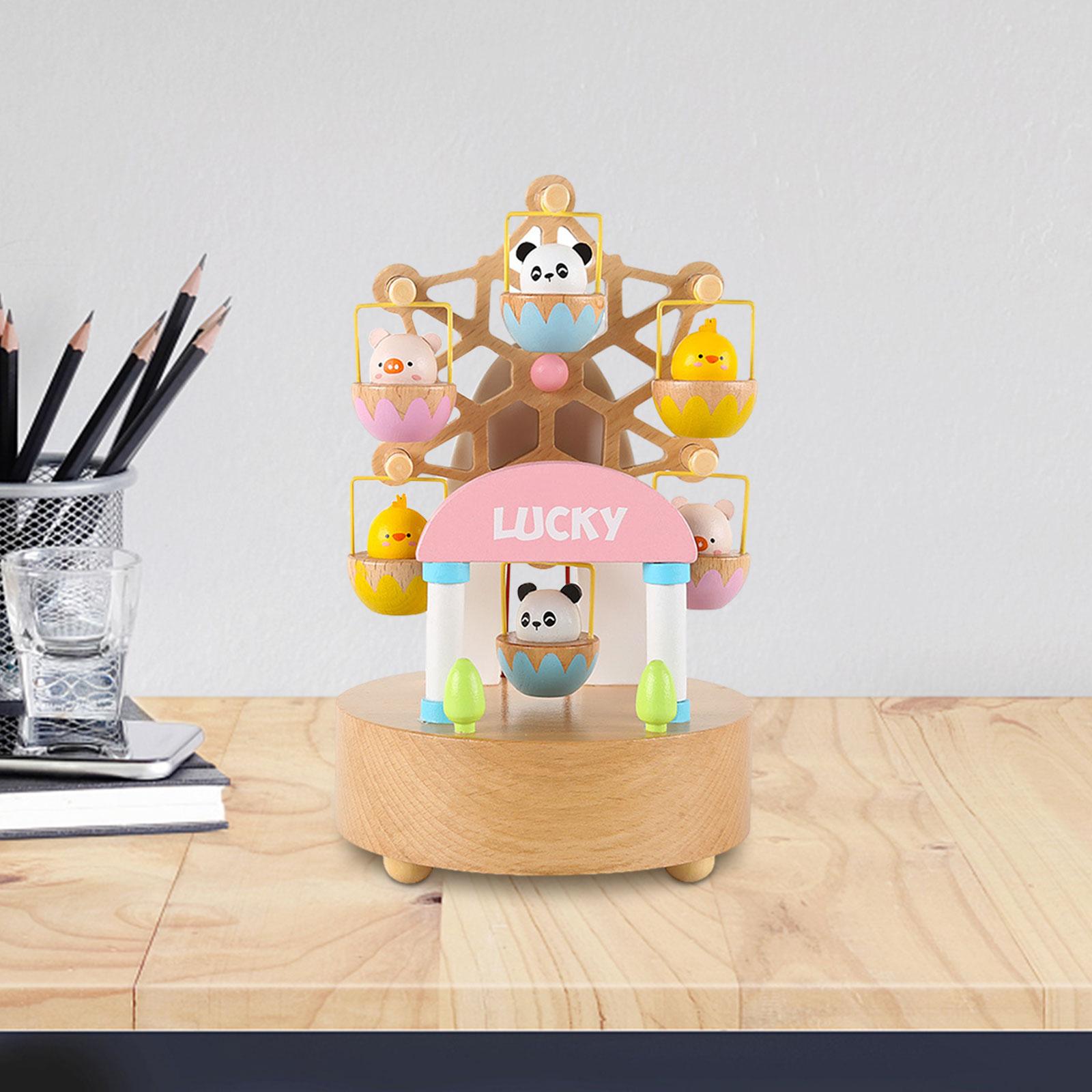 Wind up Musical Box Compact Home Bedroom Decor Play Melody Cute for Wife Girl Family