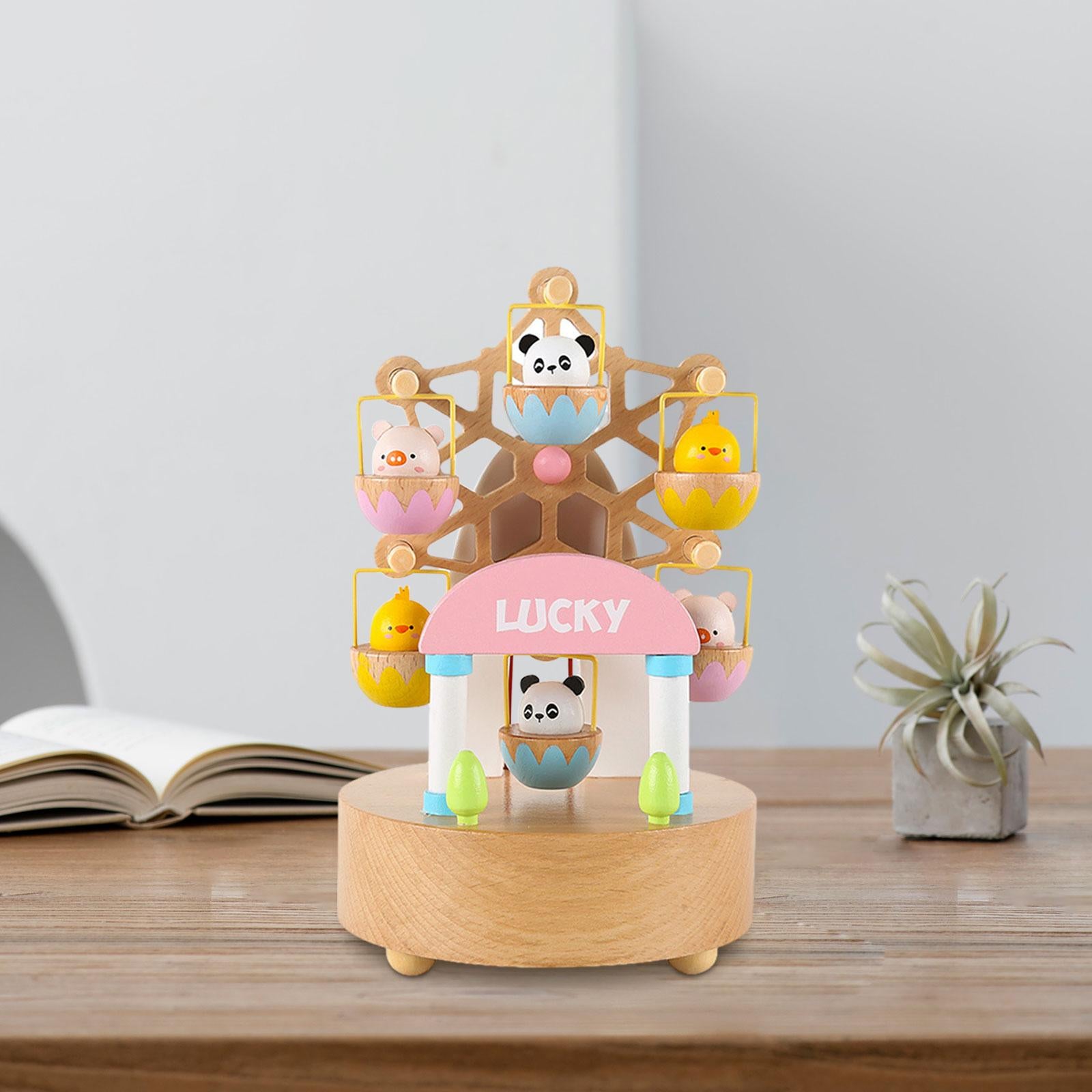 Wind up Musical Box Compact Home Bedroom Decor Play Melody Cute for Wife Girl Family