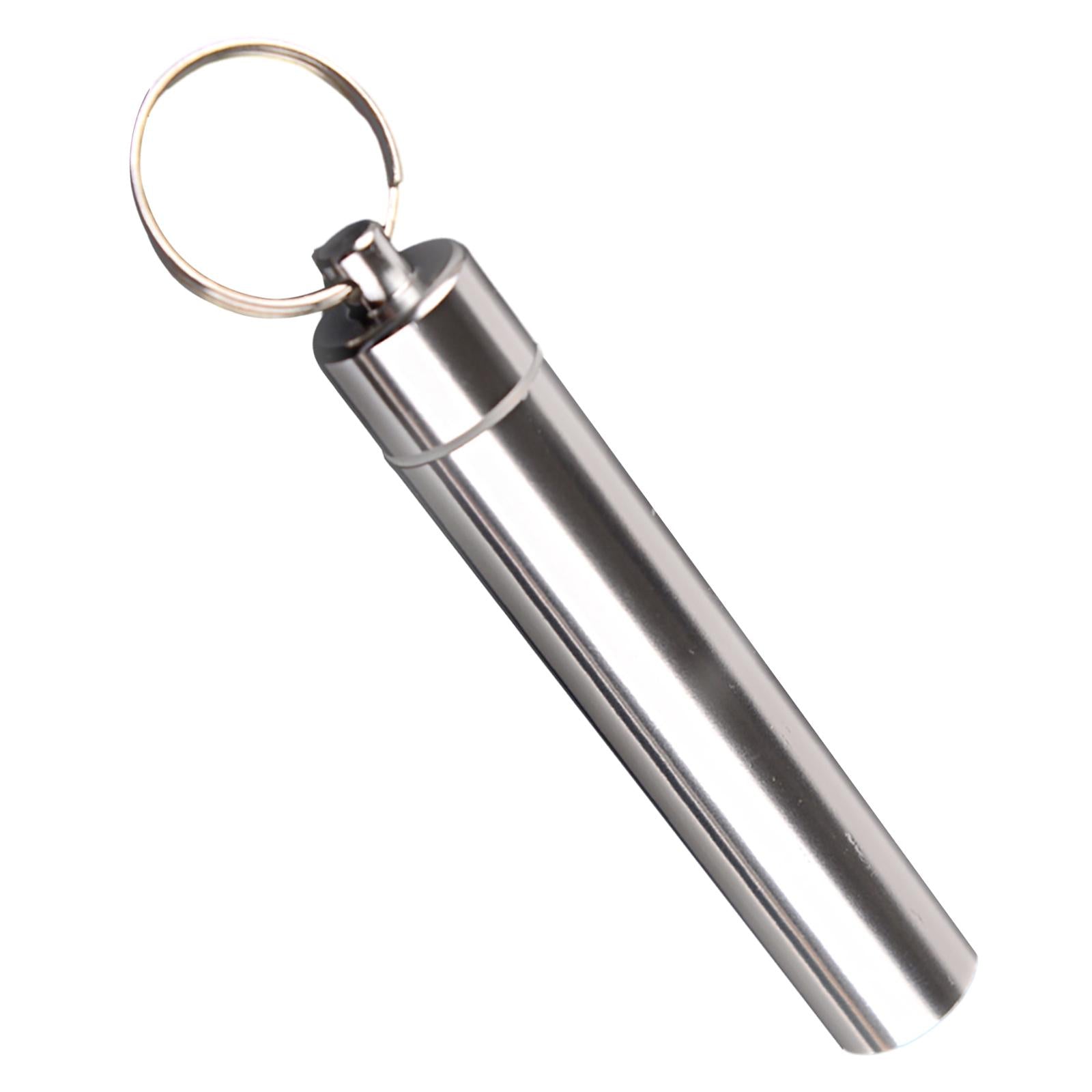 2xPortable Pill Case Keychain Travel Pill Containers for Camping Picnic Office