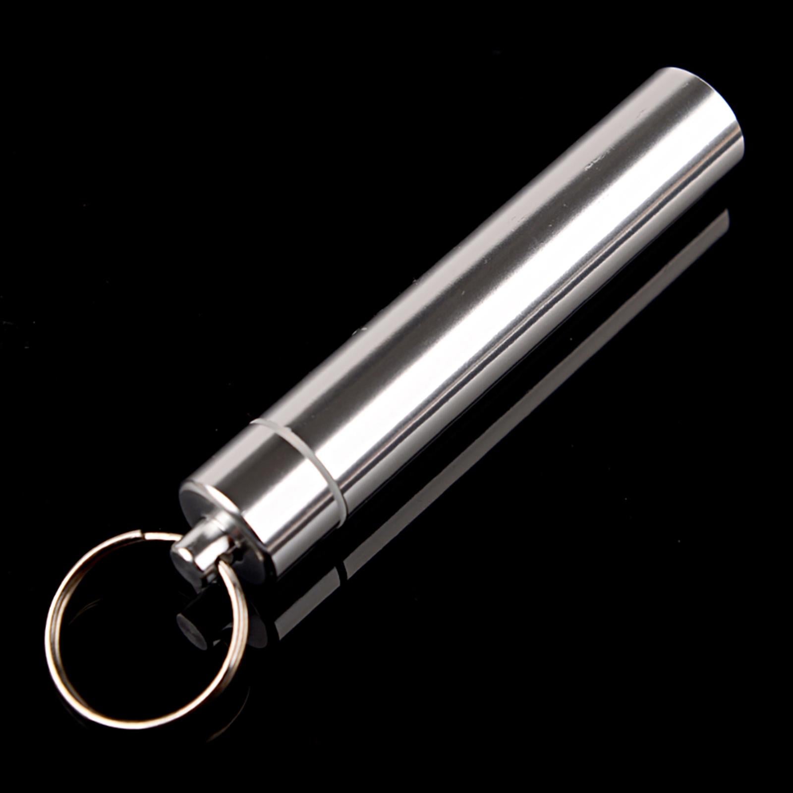 2xPortable Pill Case Keychain Travel Pill Containers for Camping Picnic Office