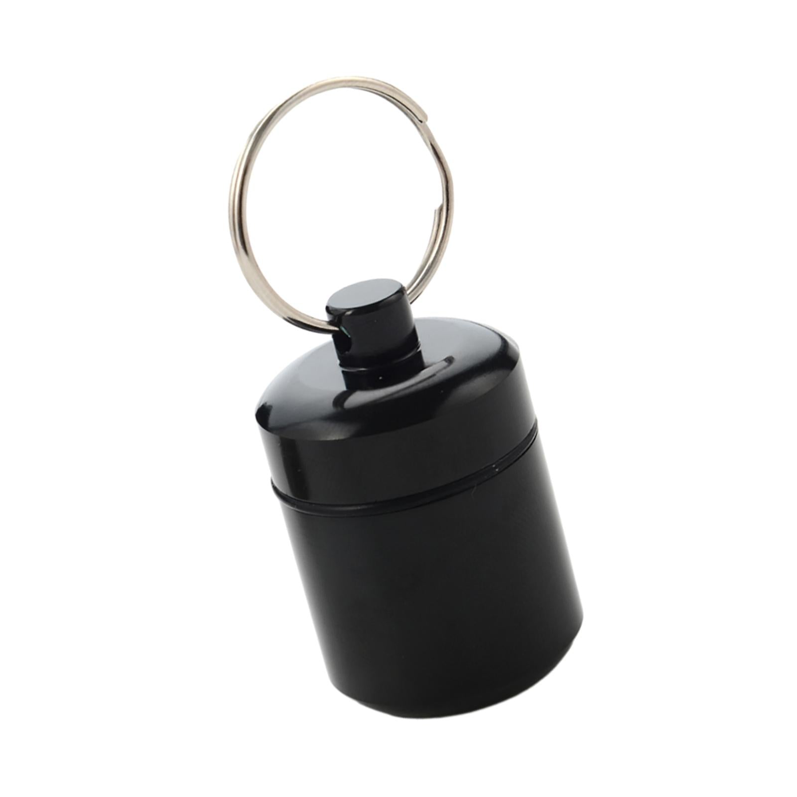 2xAluminum Pill Keychain Container Creams Earplug for Biking Traveling Outdoor