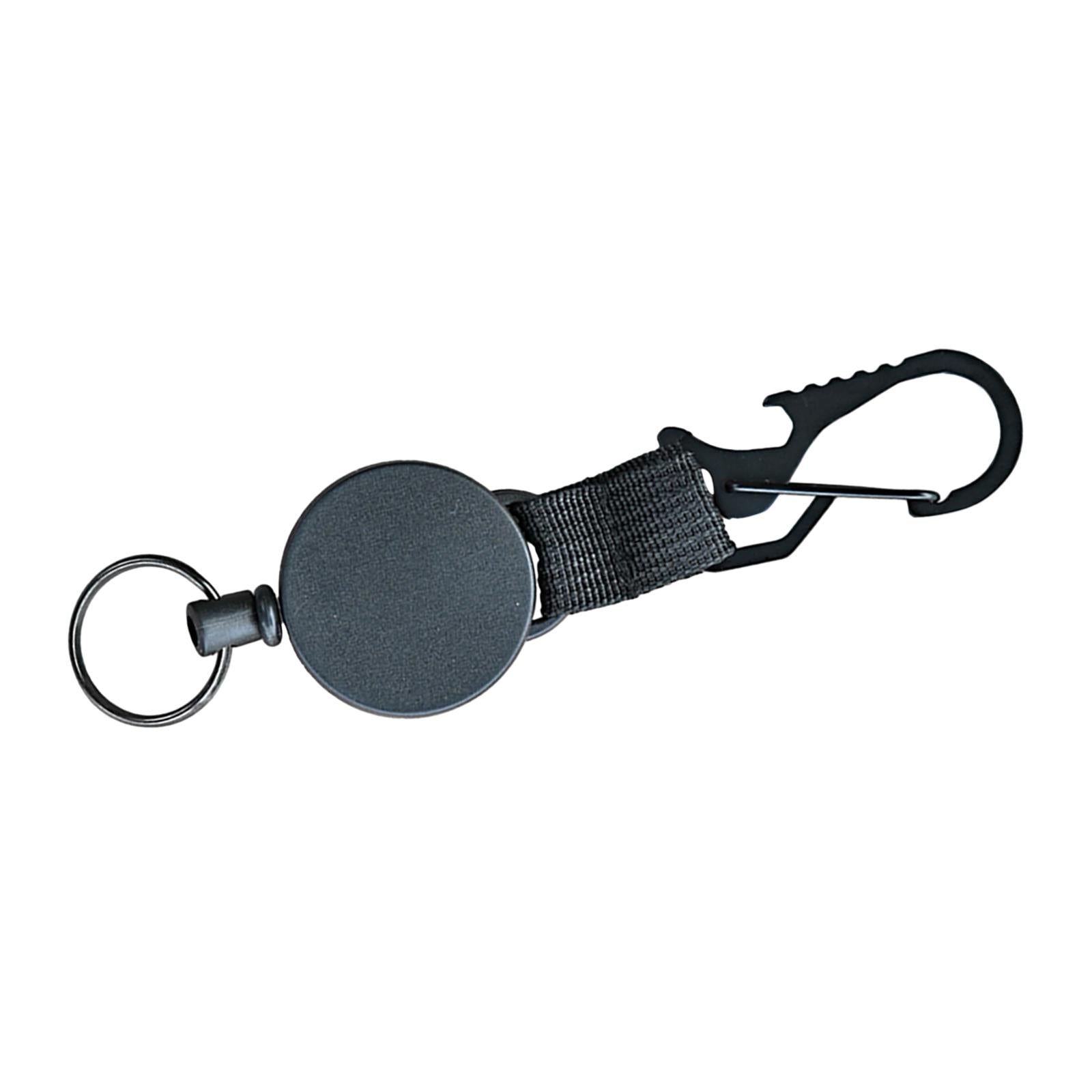 4xRetractable Keychain Carabiner for Mountaineering Camping Outdoor Activities