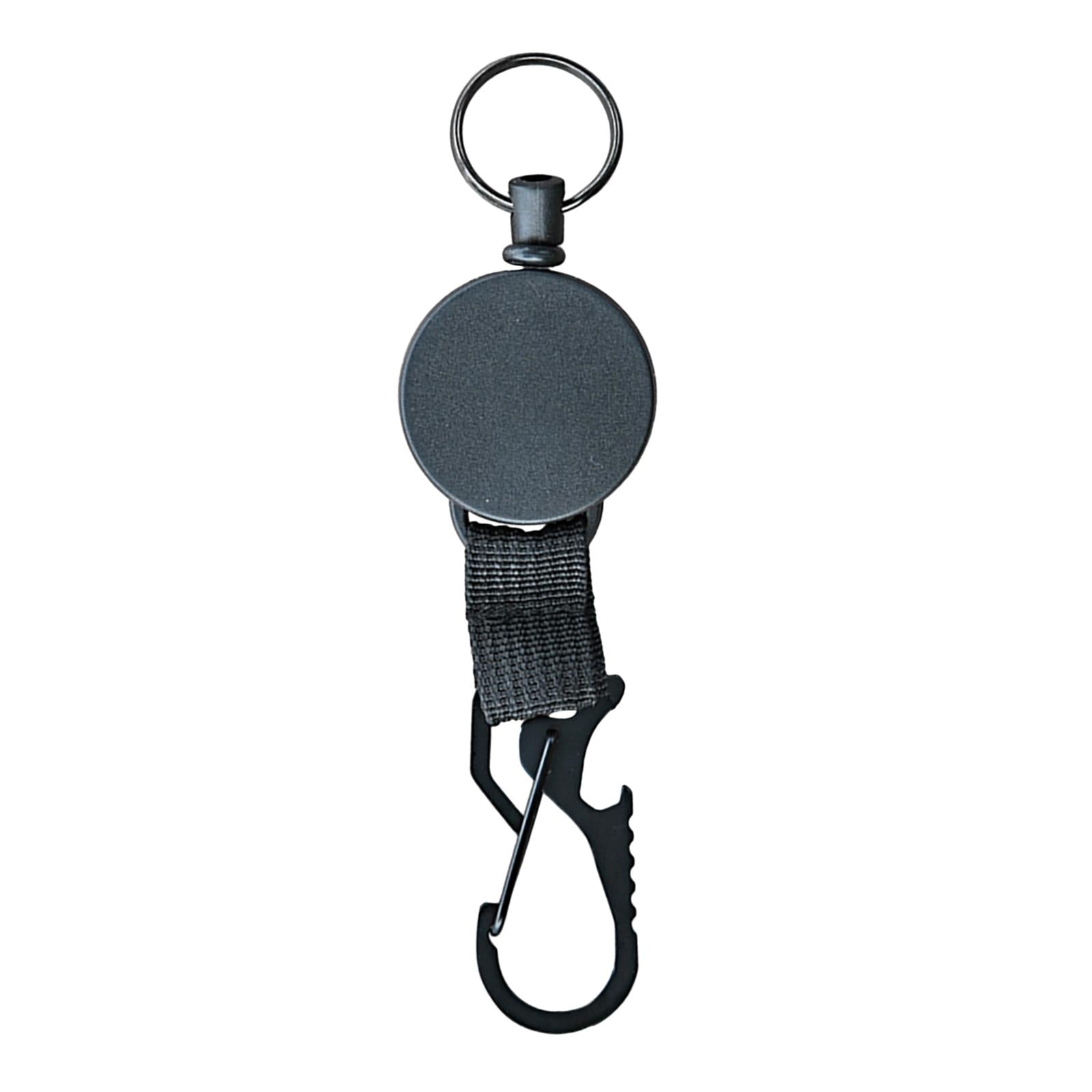 4xRetractable Keychain Carabiner for Mountaineering Camping Outdoor Activities