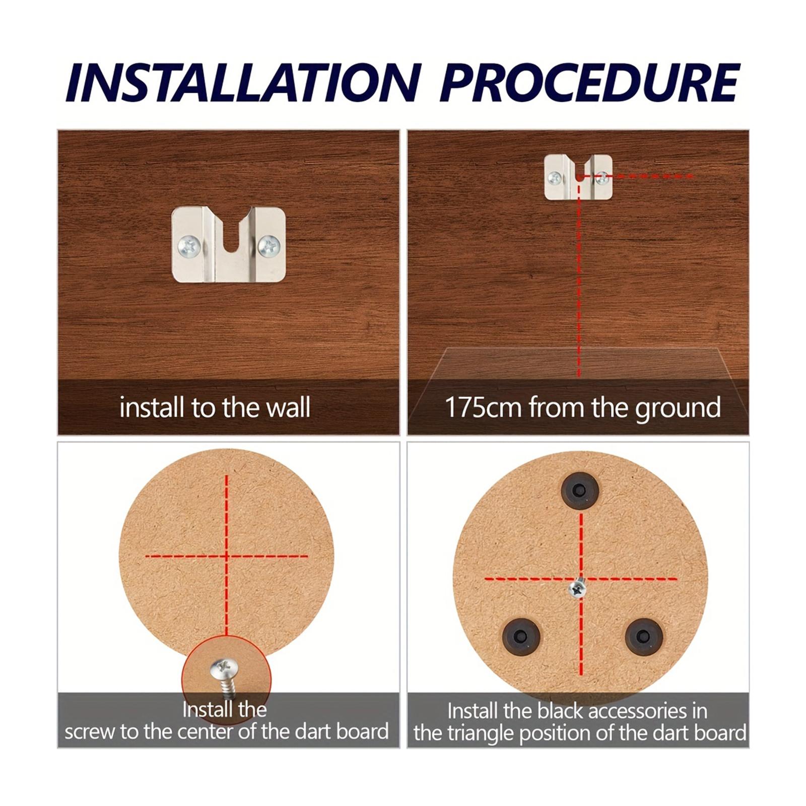 4xDart Mounting Kits Replacement Easy to Install for Hanging Dart Wall Bracket Style B