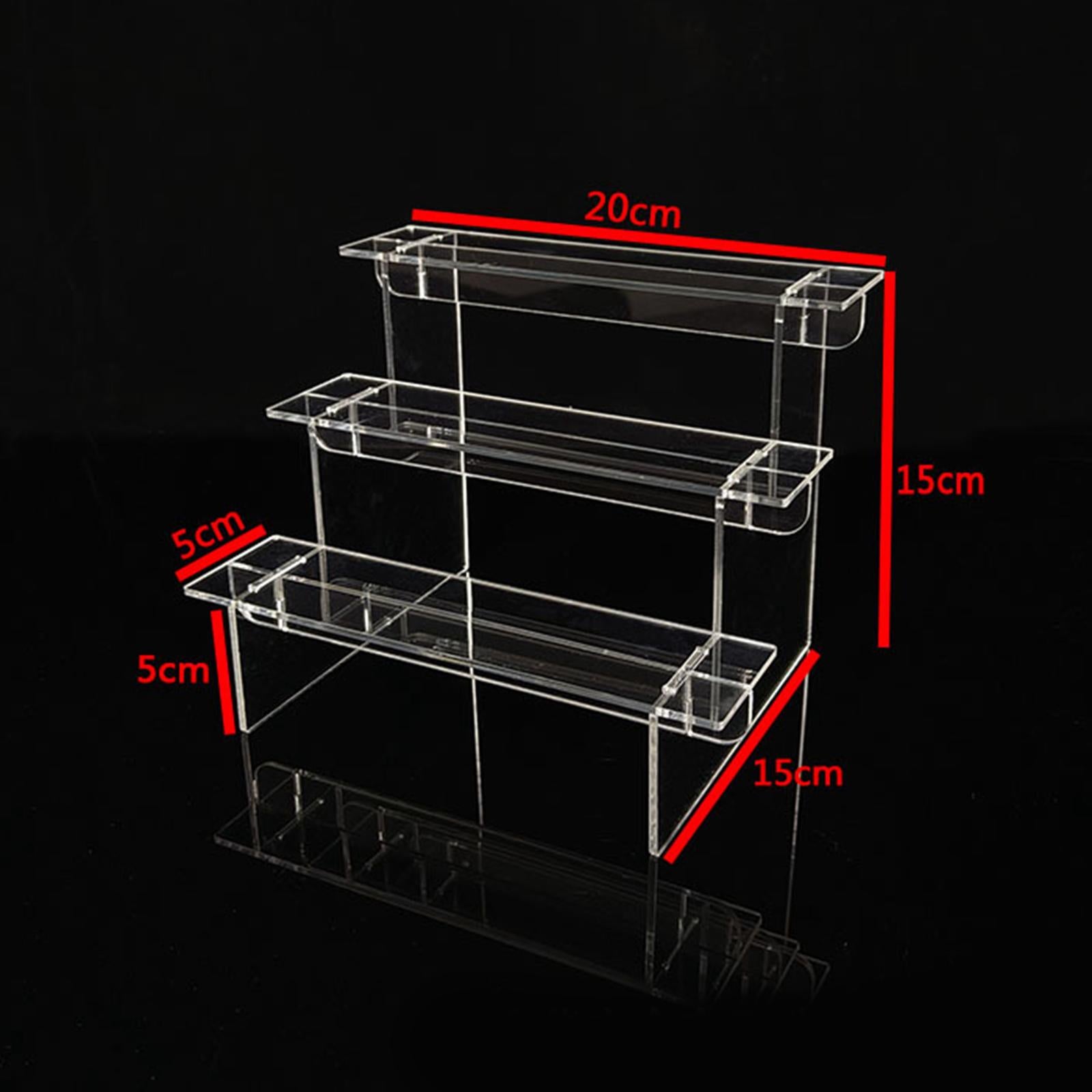 Acrylic Shelf Display Shelves Dessert Cake Stand for Cosmetic Dessert Figure 3 Tier