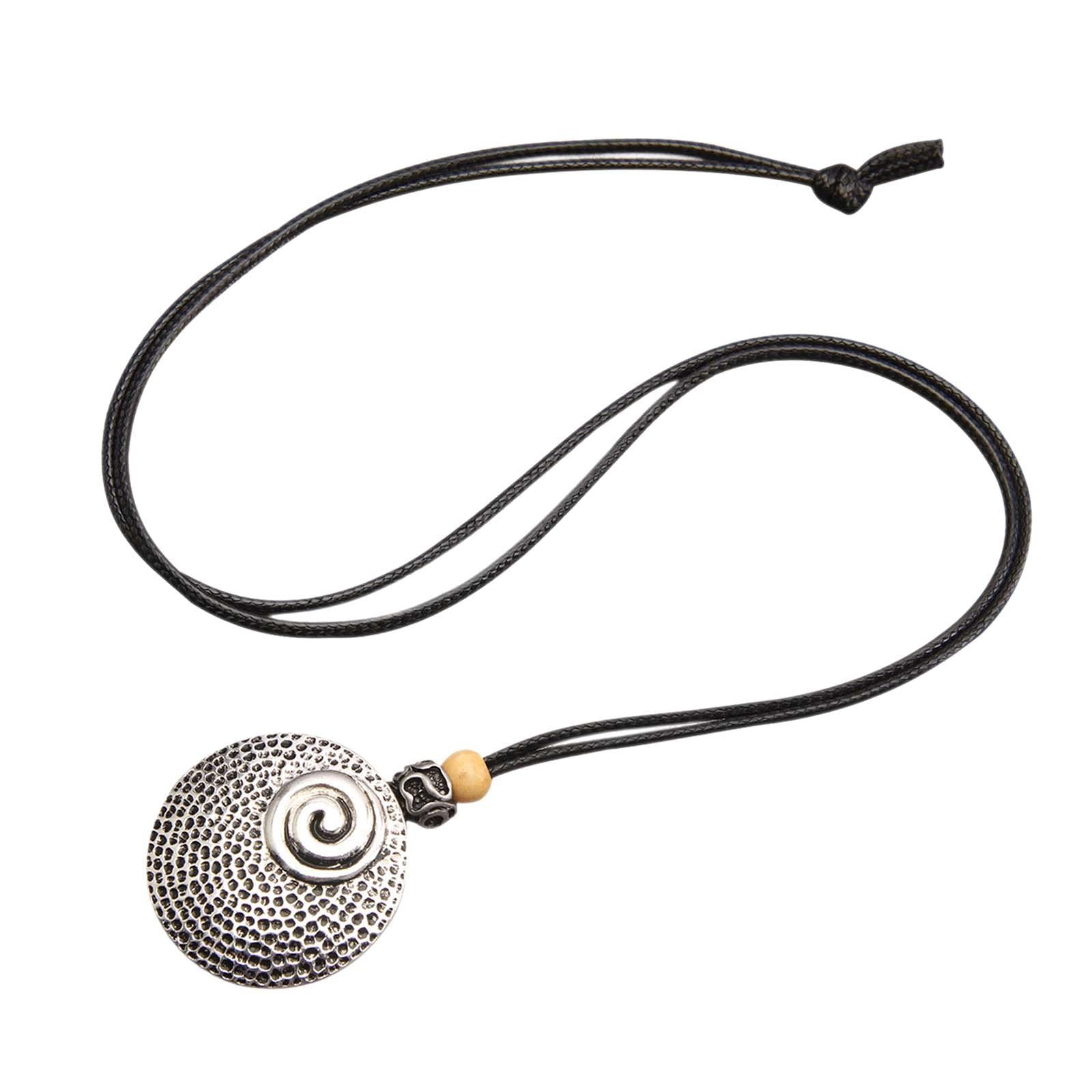Pendant Necklace Retro Thread Polka Dots Necklace for Valentine's Day Bridal