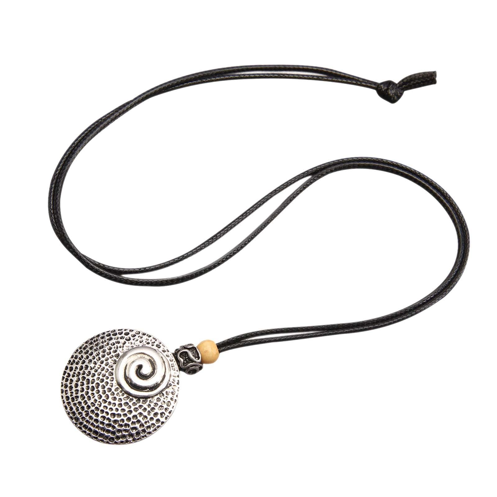 Pendant Necklace Retro Thread Polka Dots Necklace for Valentine's Day Bridal