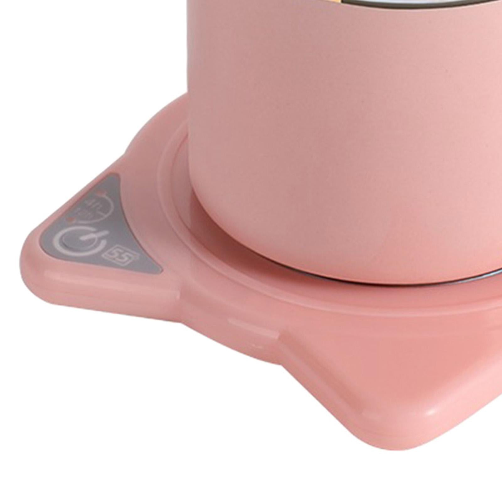 Cup Warmer Button Constant Smart Coffee Warmer for Home Pink