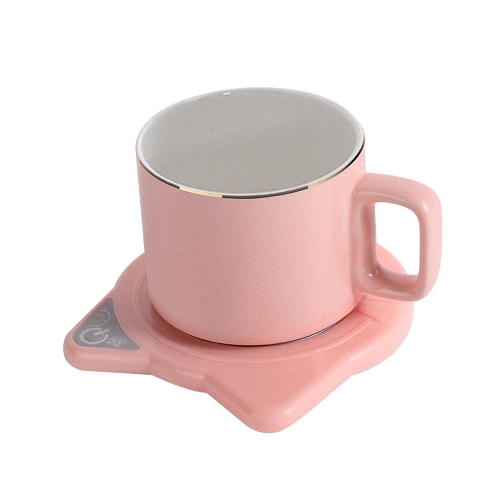 Cup Warmer Button Constant Smart Coffee Warmer for Home Pink