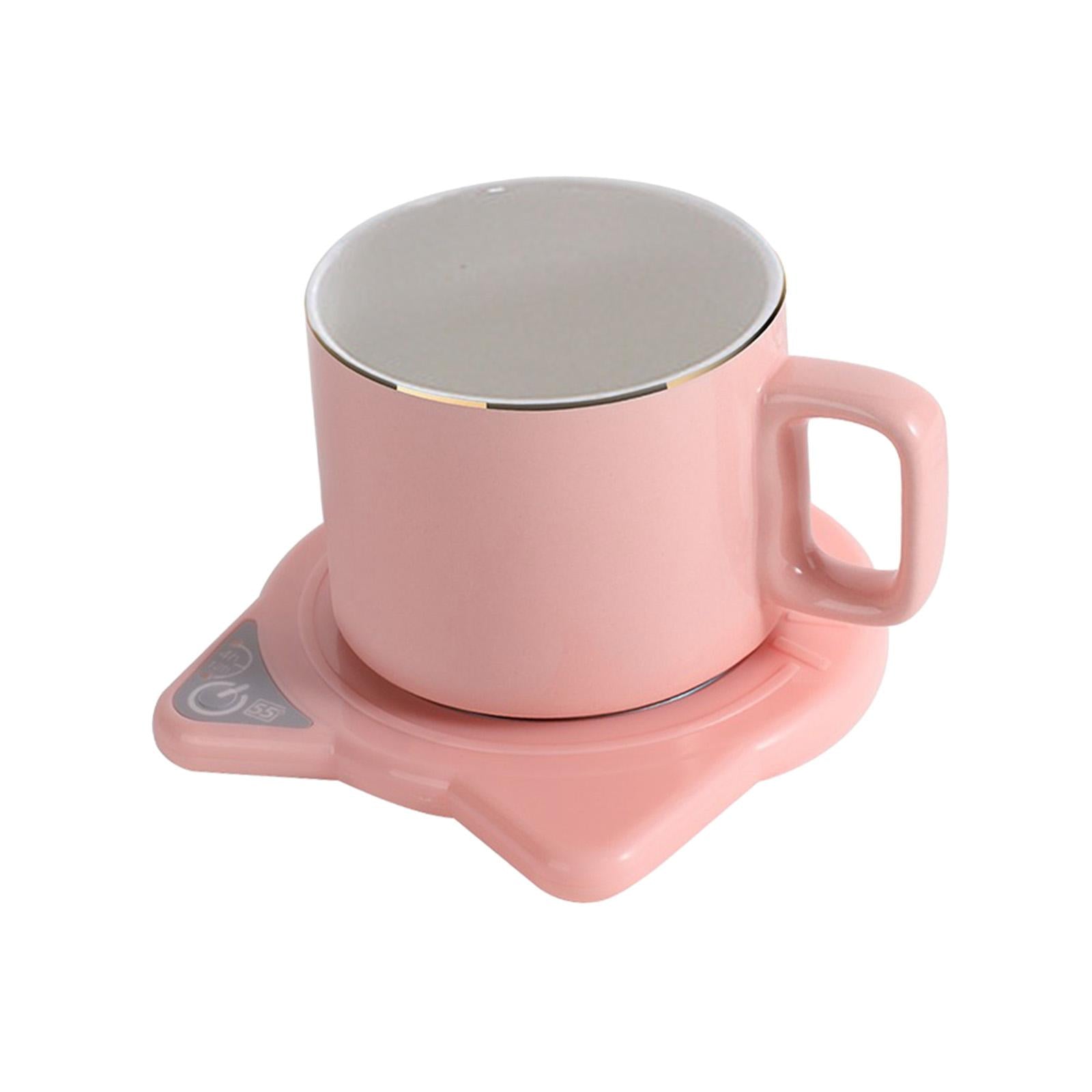 Cup Warmer Button Constant Smart Coffee Warmer for Home Pink