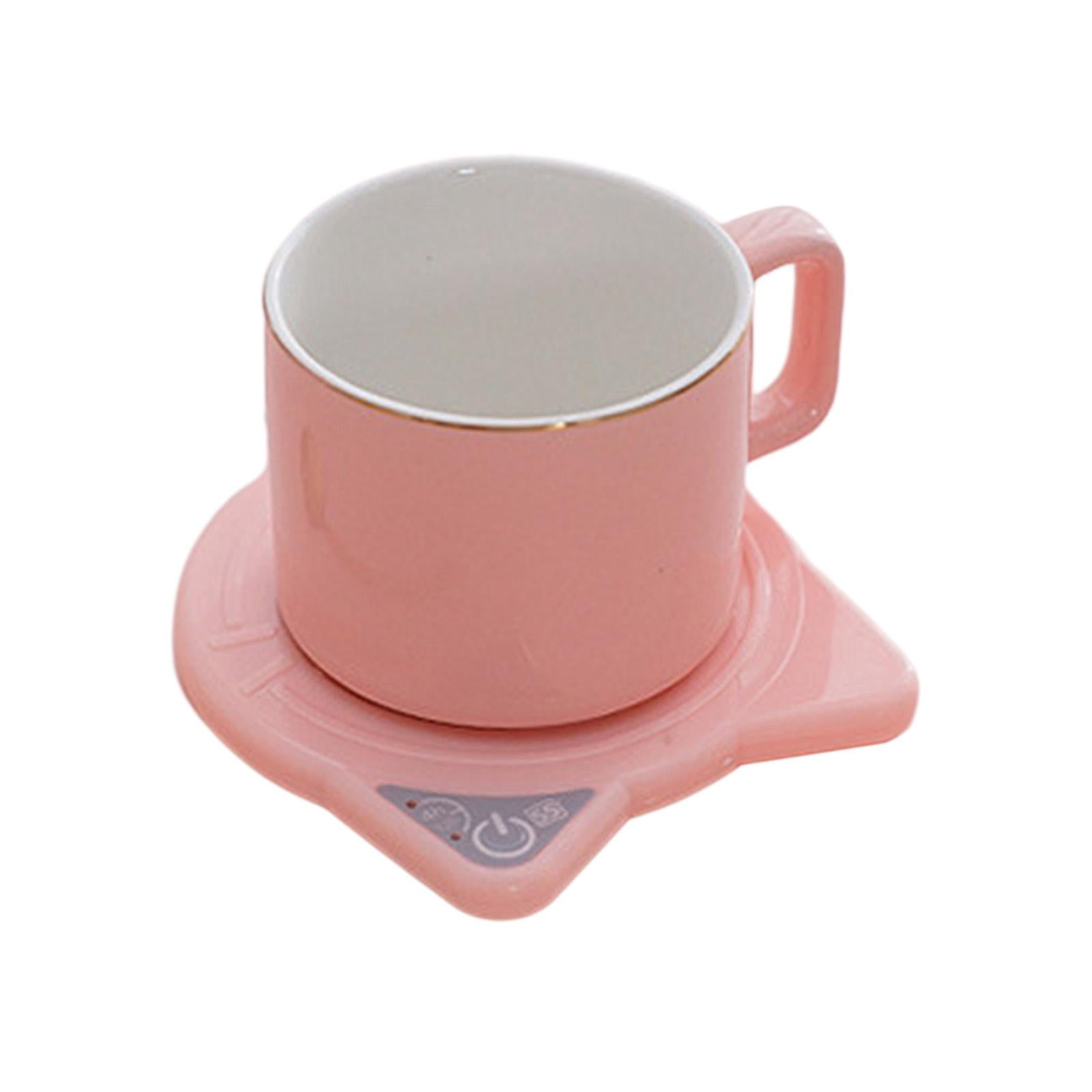 Cup Warmer Button Constant Smart Coffee Warmer for Home Pink