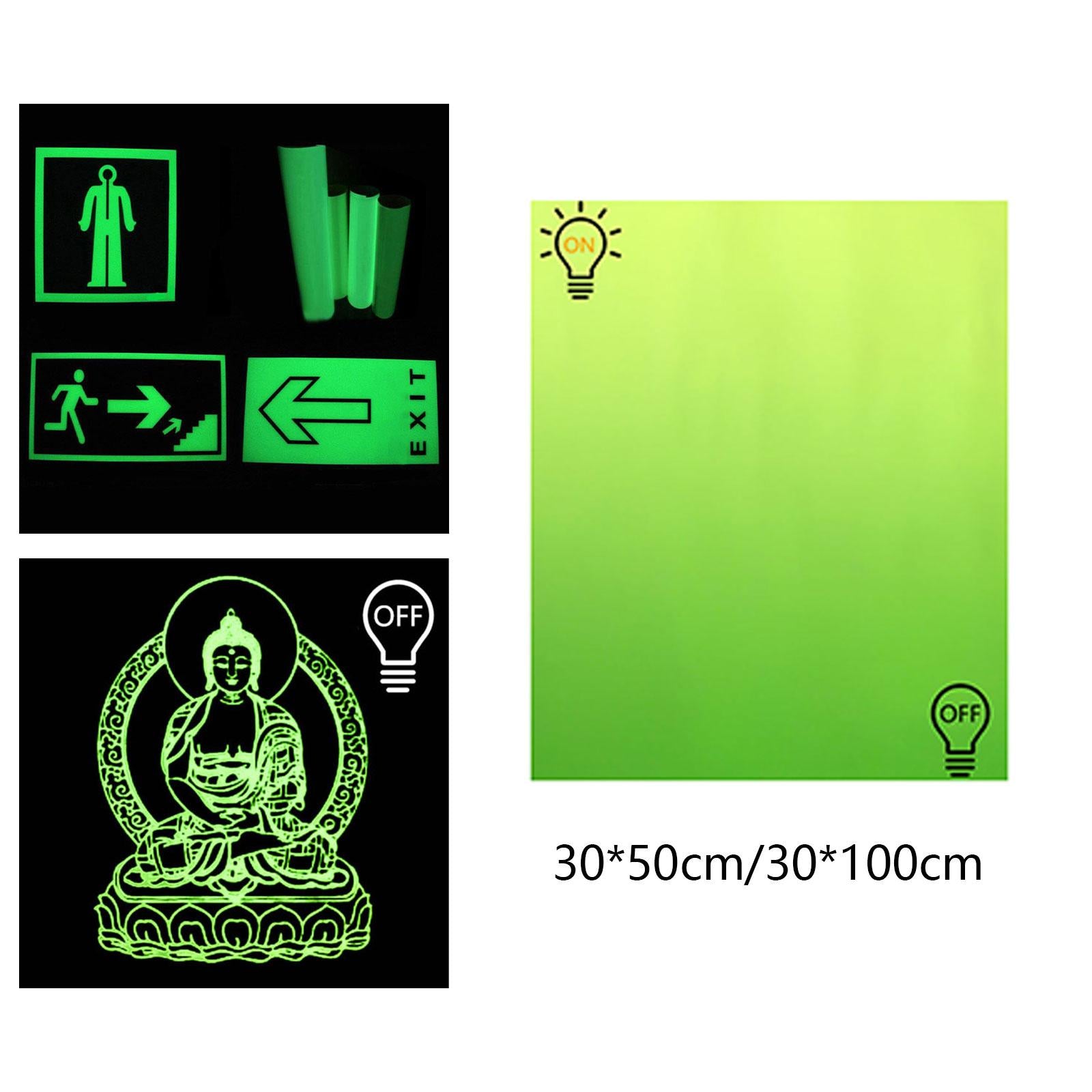 Luminous Sticker Wall Decal Luminous Safety Sticker for Switch Button Stairs 30cmx50cm