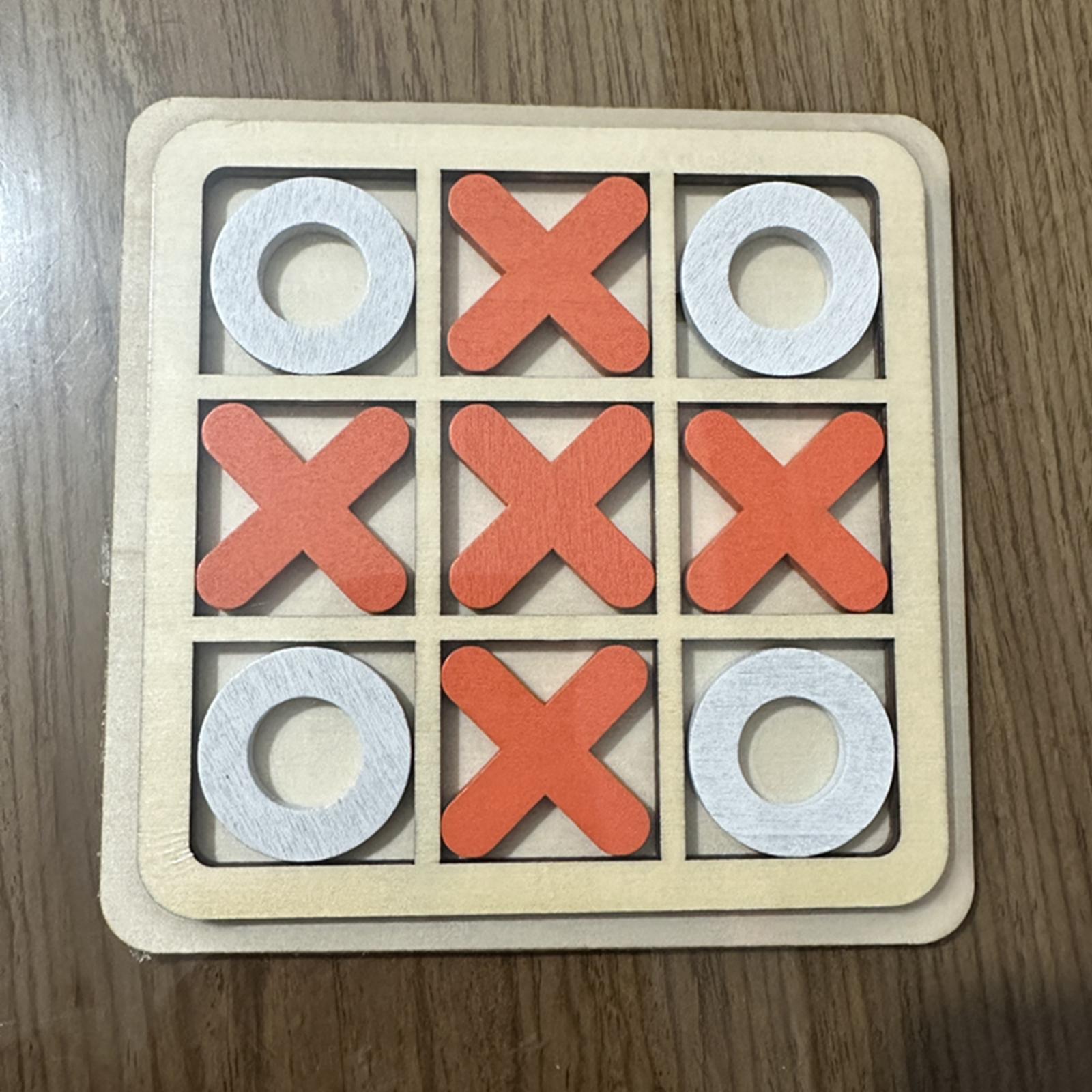 4xTic TAC Toe Board Game Family Board Game XO Table Toy for Holiday Gifts