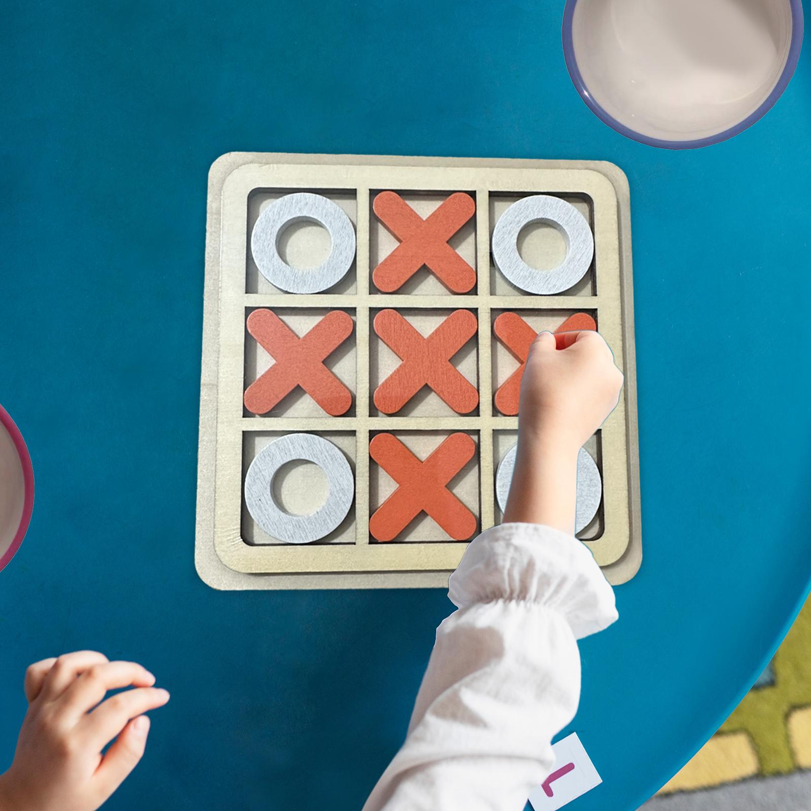 2xTic TAC Toe Board Game Family Board Game XO Table Toy for Holiday Gifts