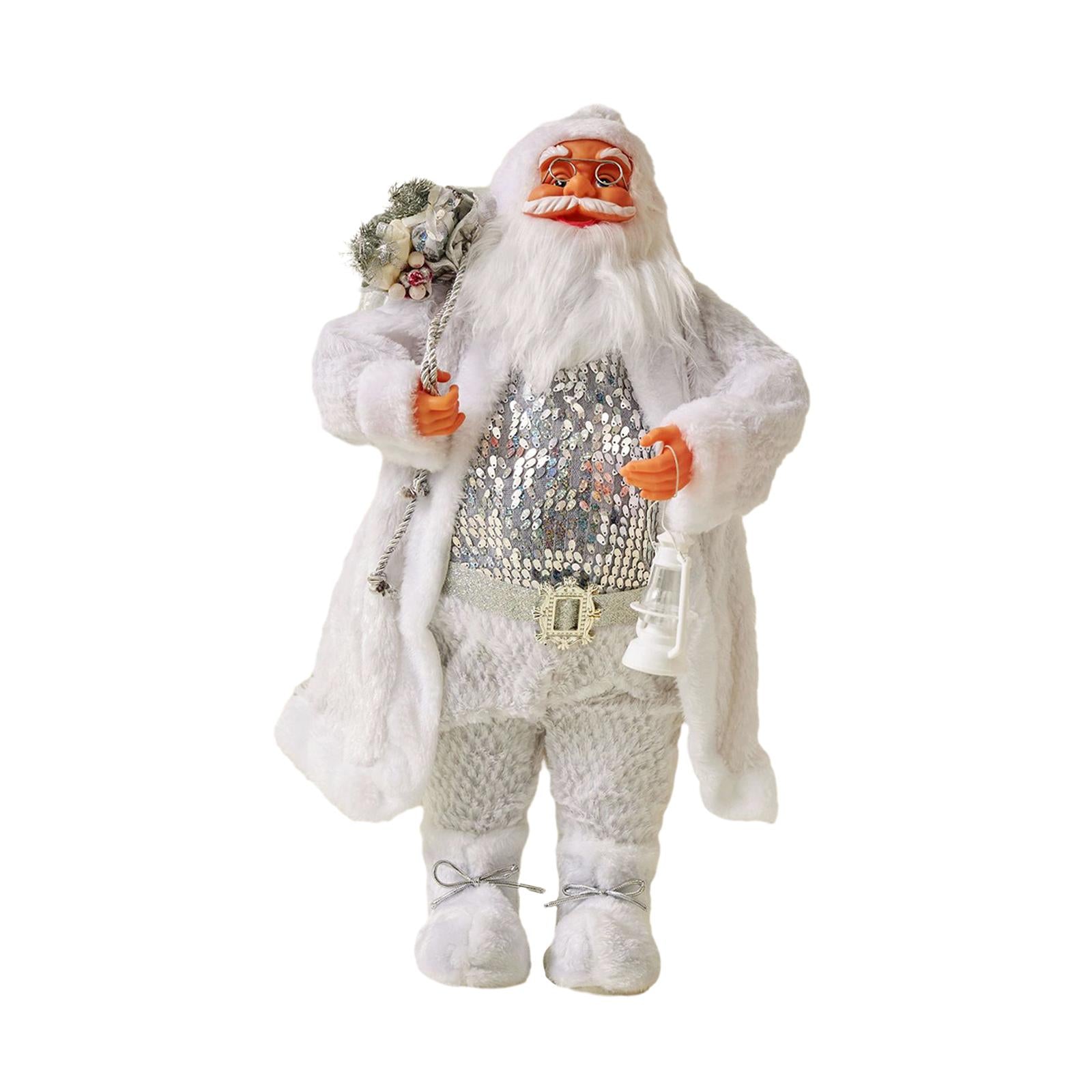 Santa Claus Figure Holiday Centerpiece Santa Claus Doll for Indoor Home Desk