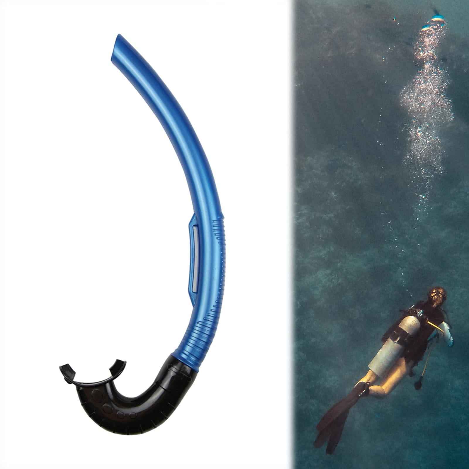 Swimming Breathing Snorkel Full Wet Breathing Tube for Adults Facing Forward Blue