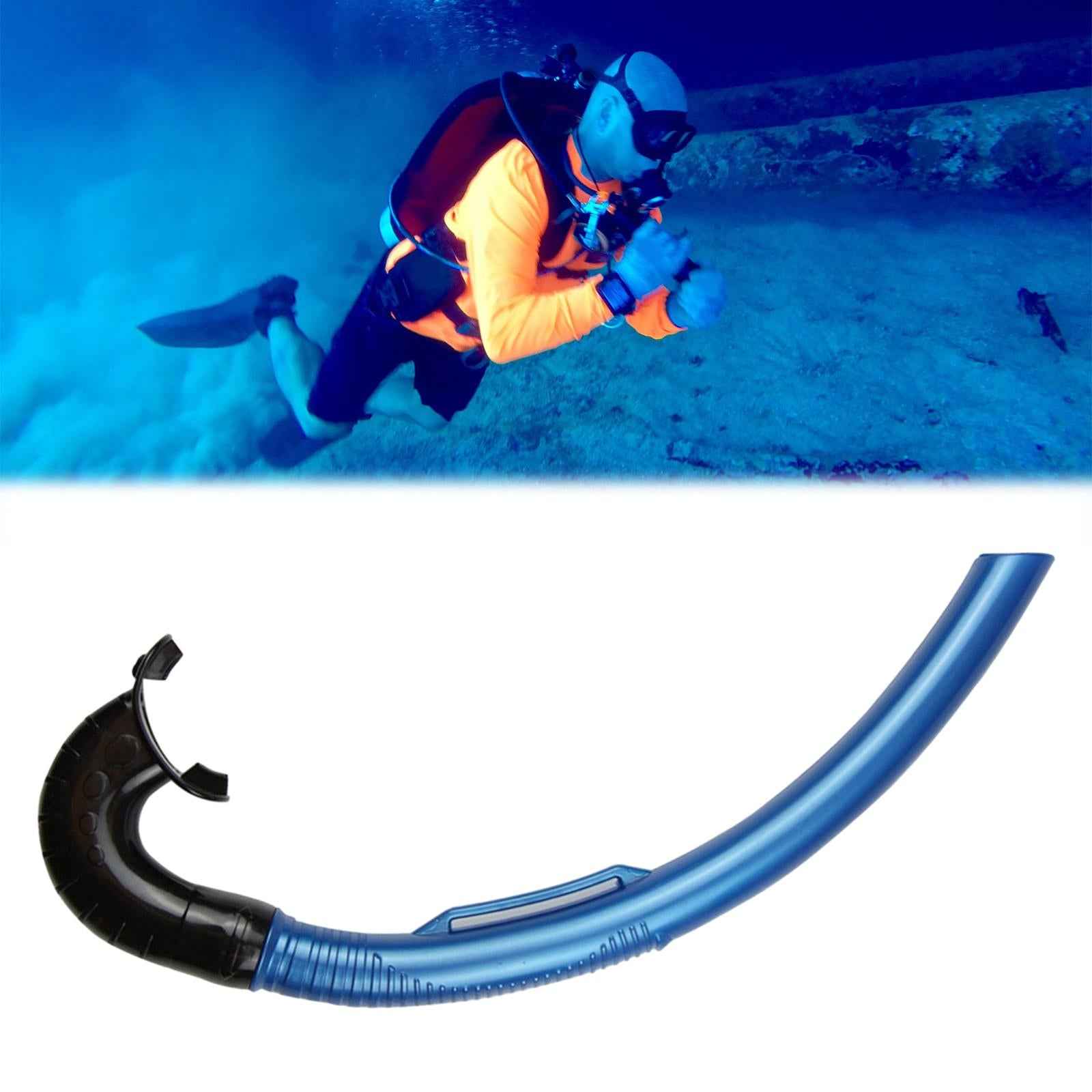 Swimming Breathing Snorkel Full Wet Breathing Tube for Adults Facing Forward Blue