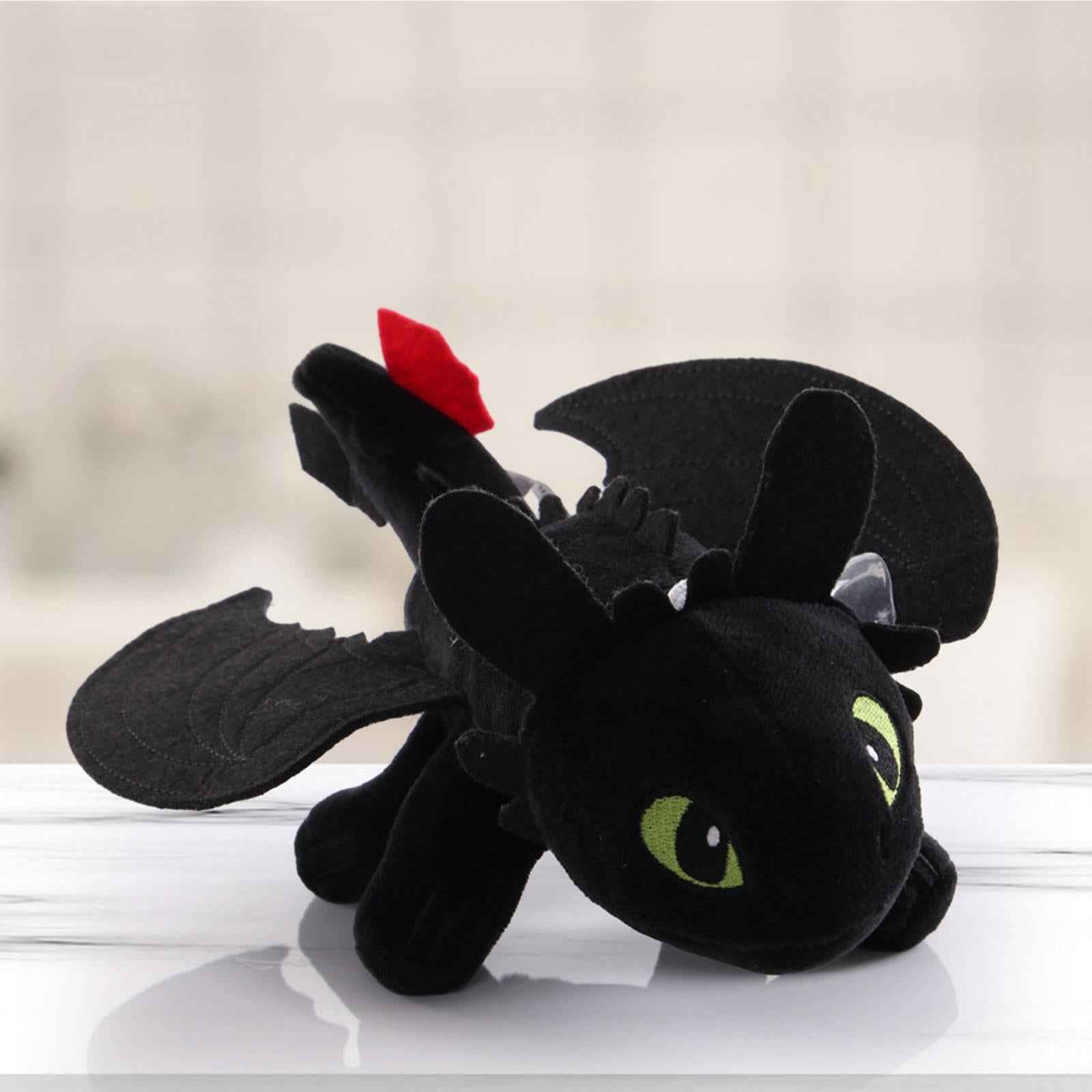 How to Train Your Dragon Plush Toy Cute for Girls Boys Kids Children Ages 4+ black 20cm