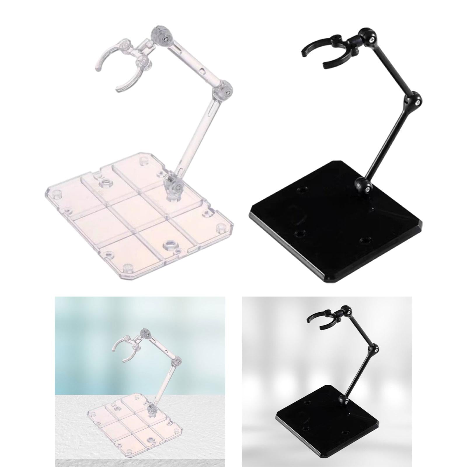 2xAction Figure Display Base Support Rack Flexible Sturdy Animation Doll Stand White