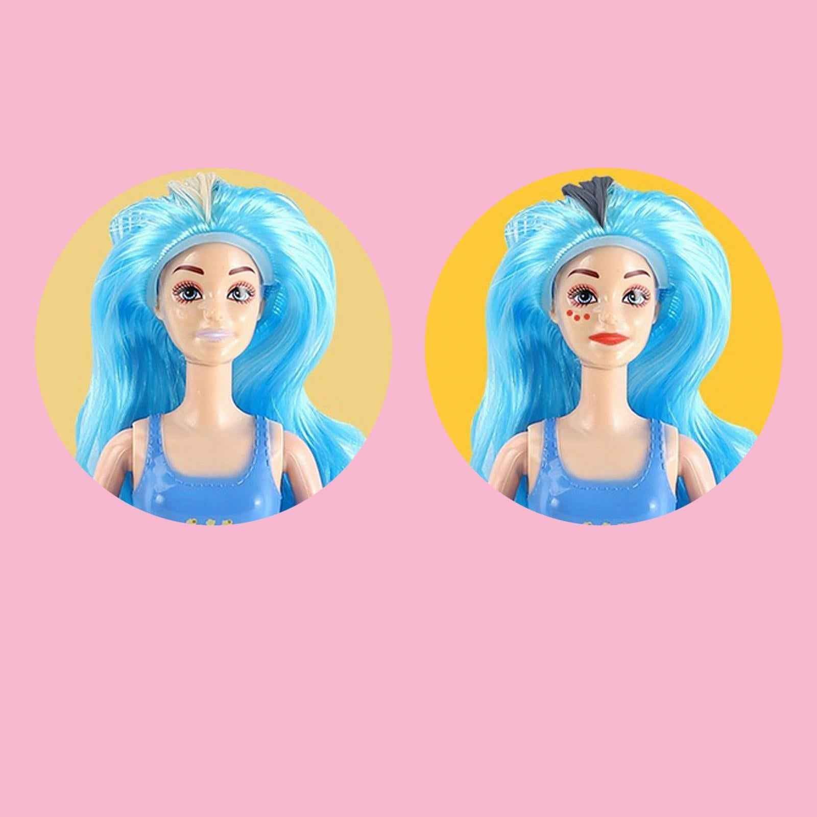 Color Reveal Doll Contain Surprise Wig Skirt Shoes Sponge for New Year Gifts