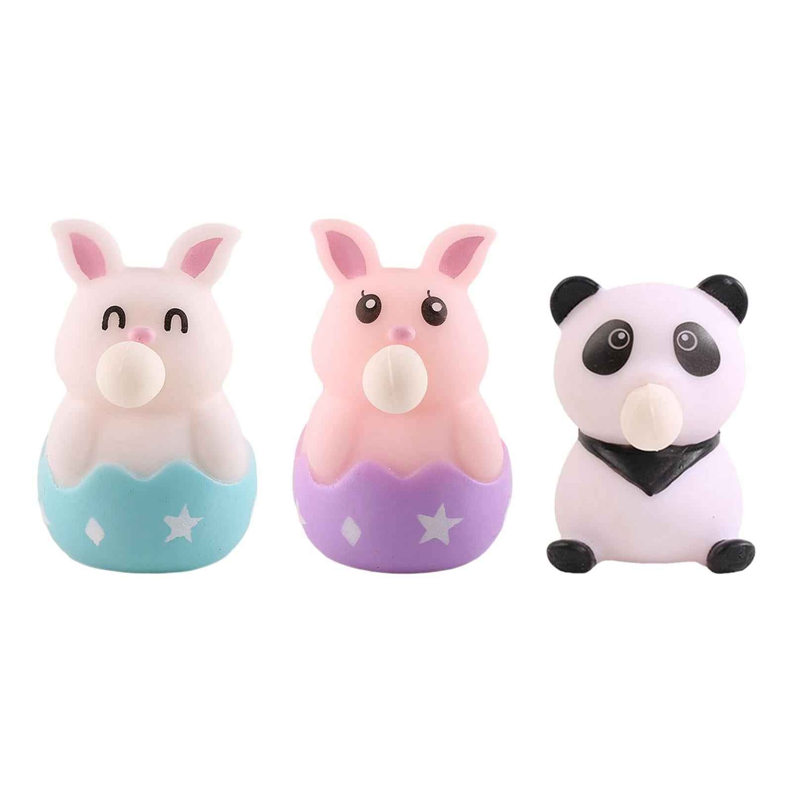 Spit Bubble Relaxing Toy Portable Lovely Sensory Toy for Kids Children Teens Violet Rabbit