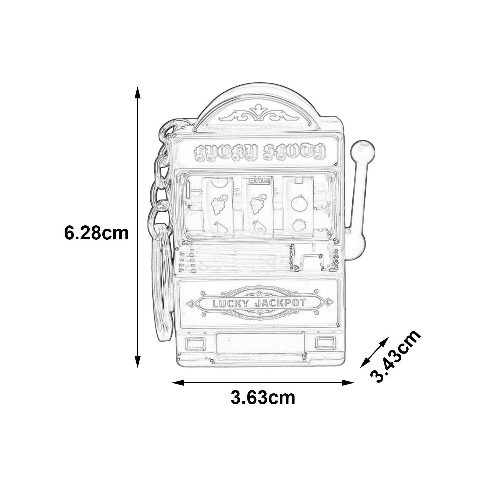 2xMini Slot Machine Keychain Festival Novelty Mini Arcade Game Toy for Boy Men Gold